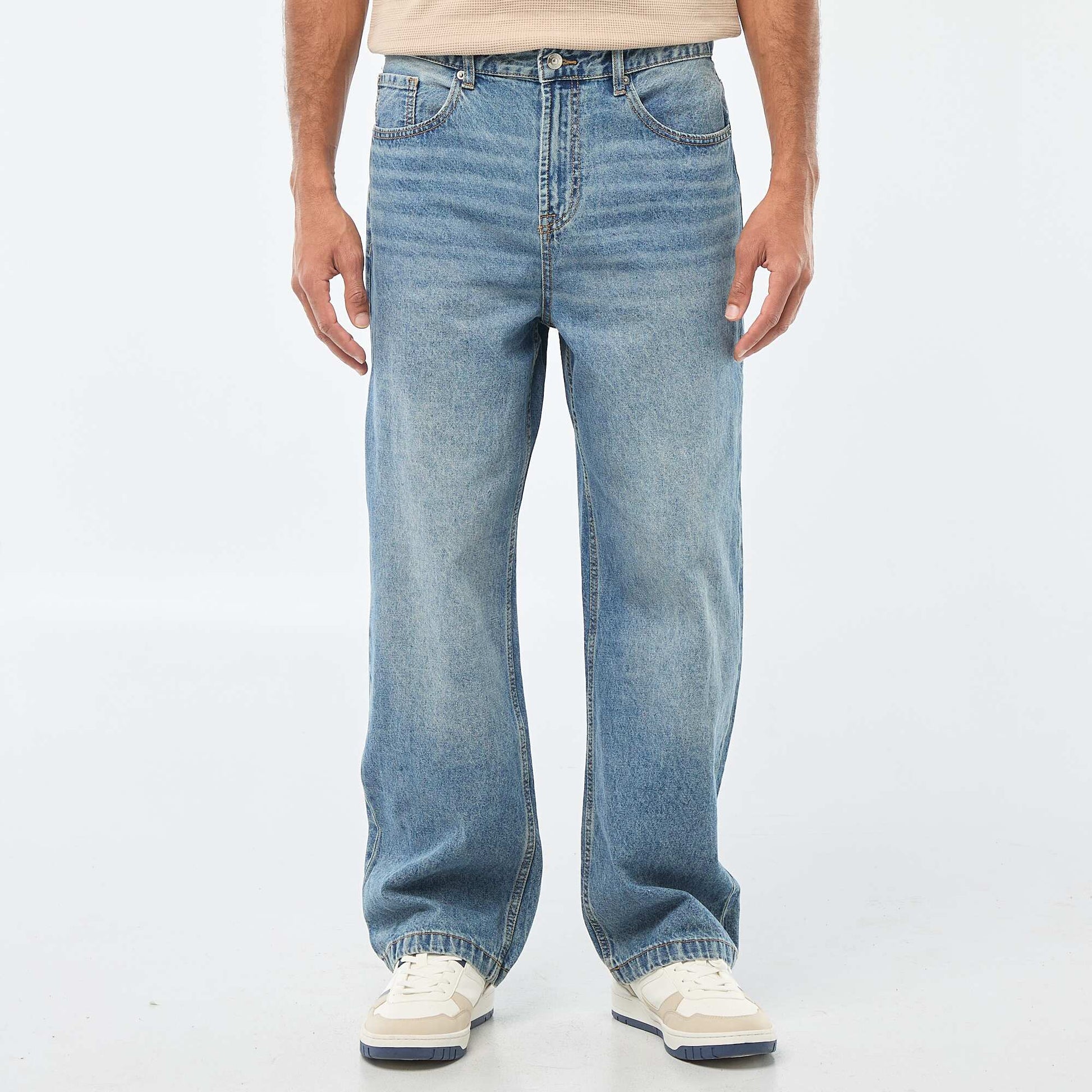Jean droit / regular fit à 5 poches BLEU
