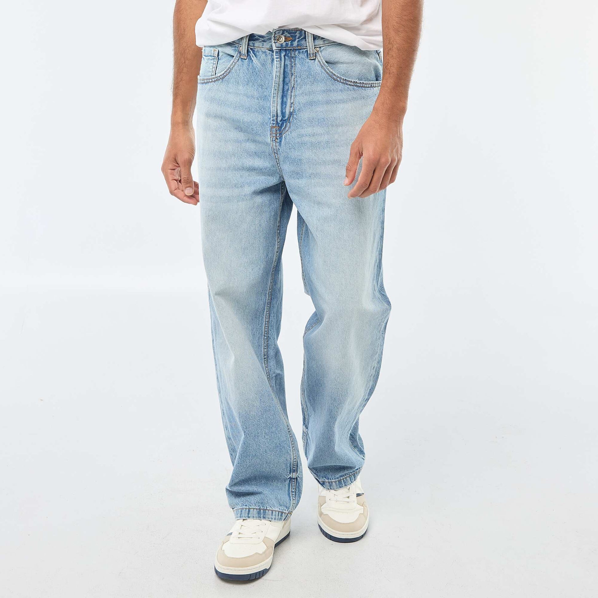 Jean droit / regular fit à 5 poches BLEU