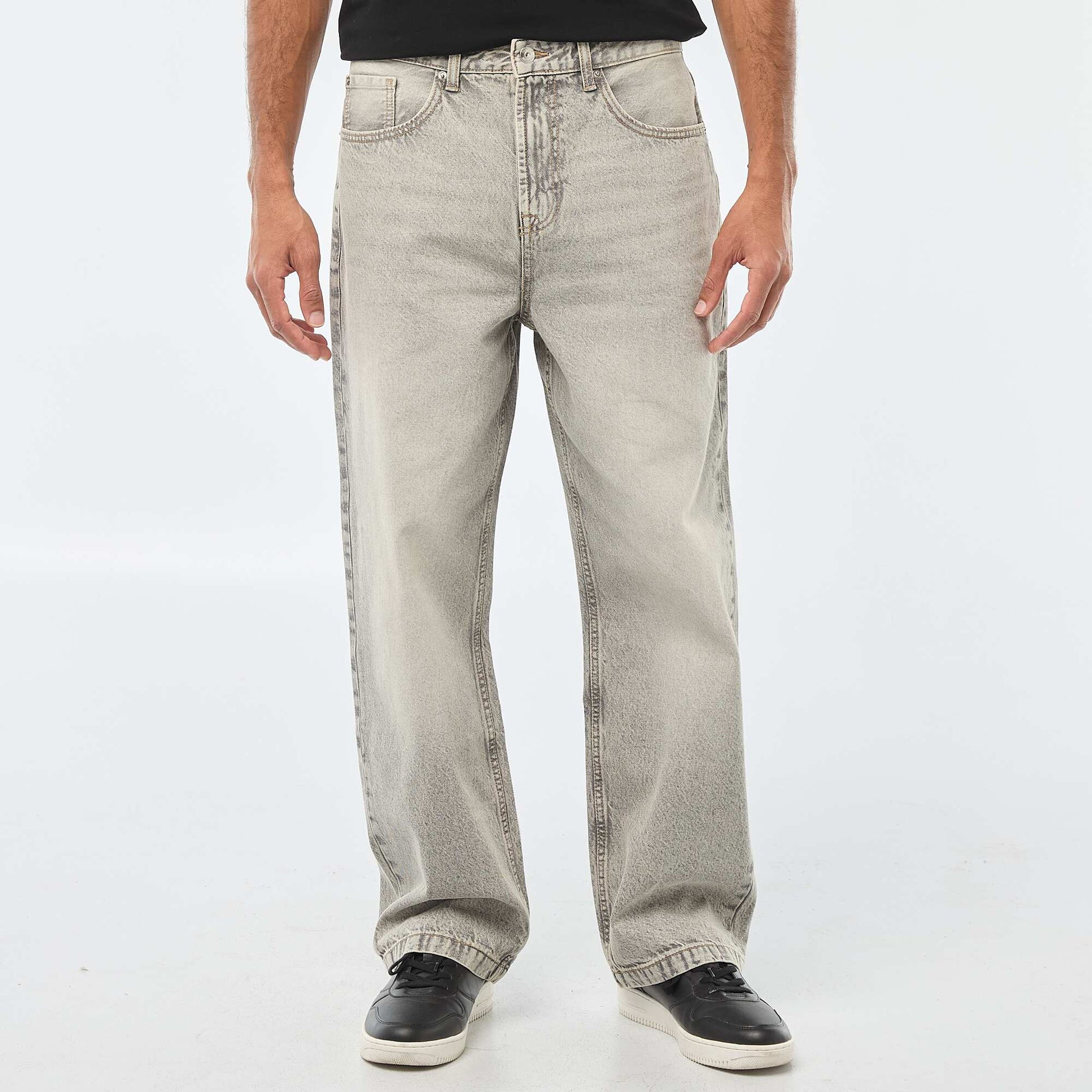 Jean droit / regular fit à 5 poches GRIS