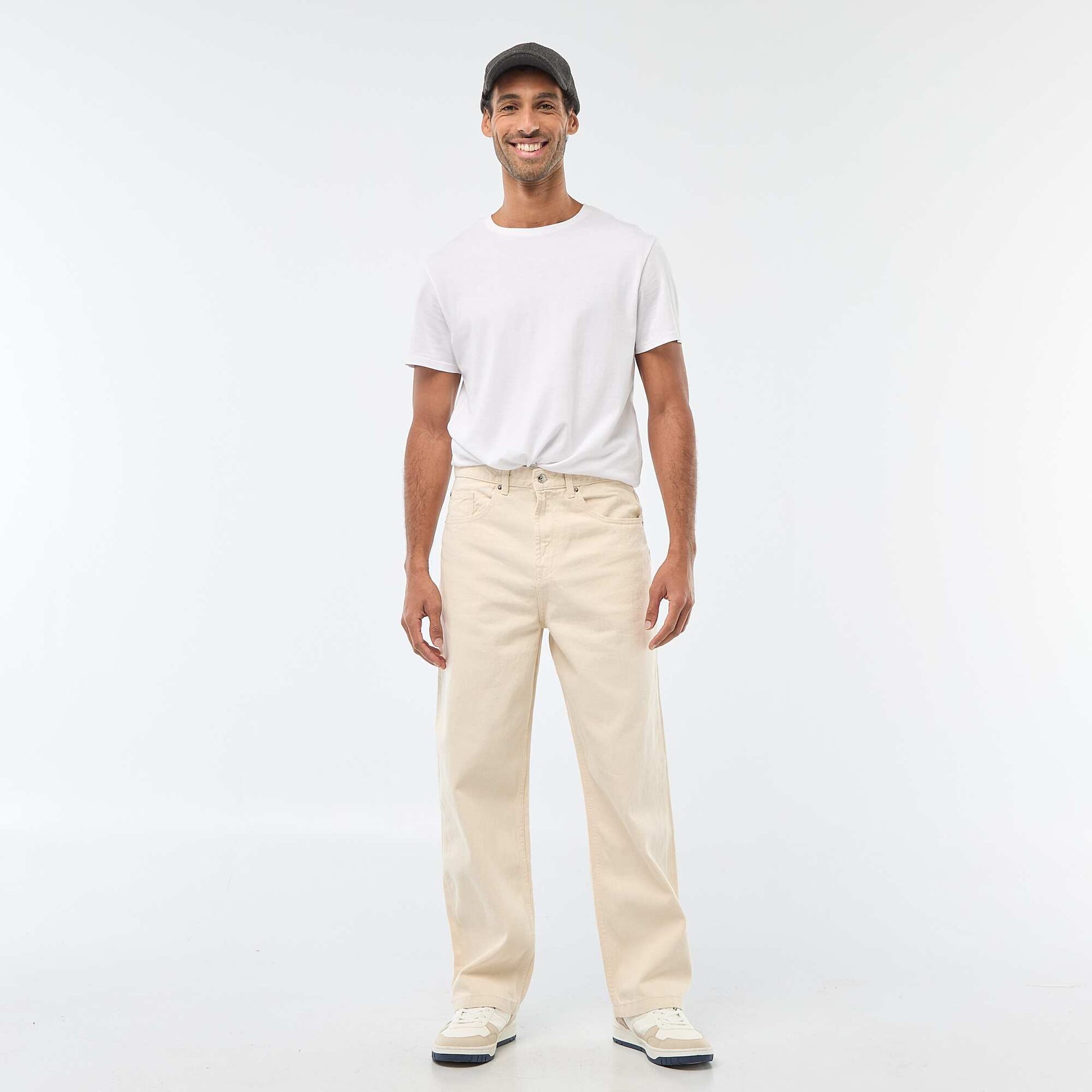 Jean droit / regular fit à 5 poches BLANC