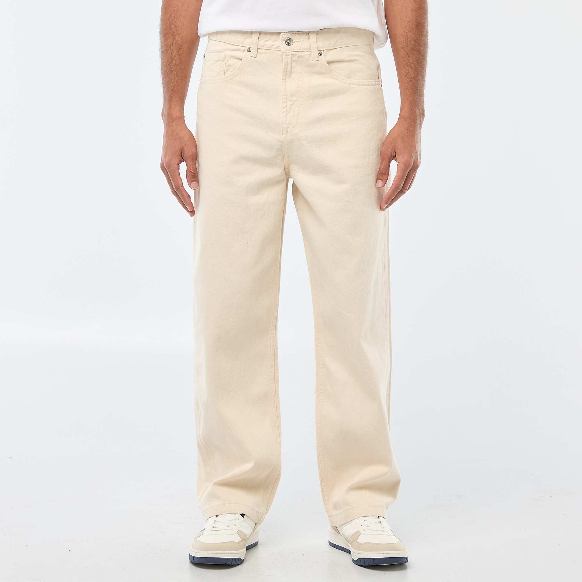Jean droit / regular fit à 5 poches BLANC