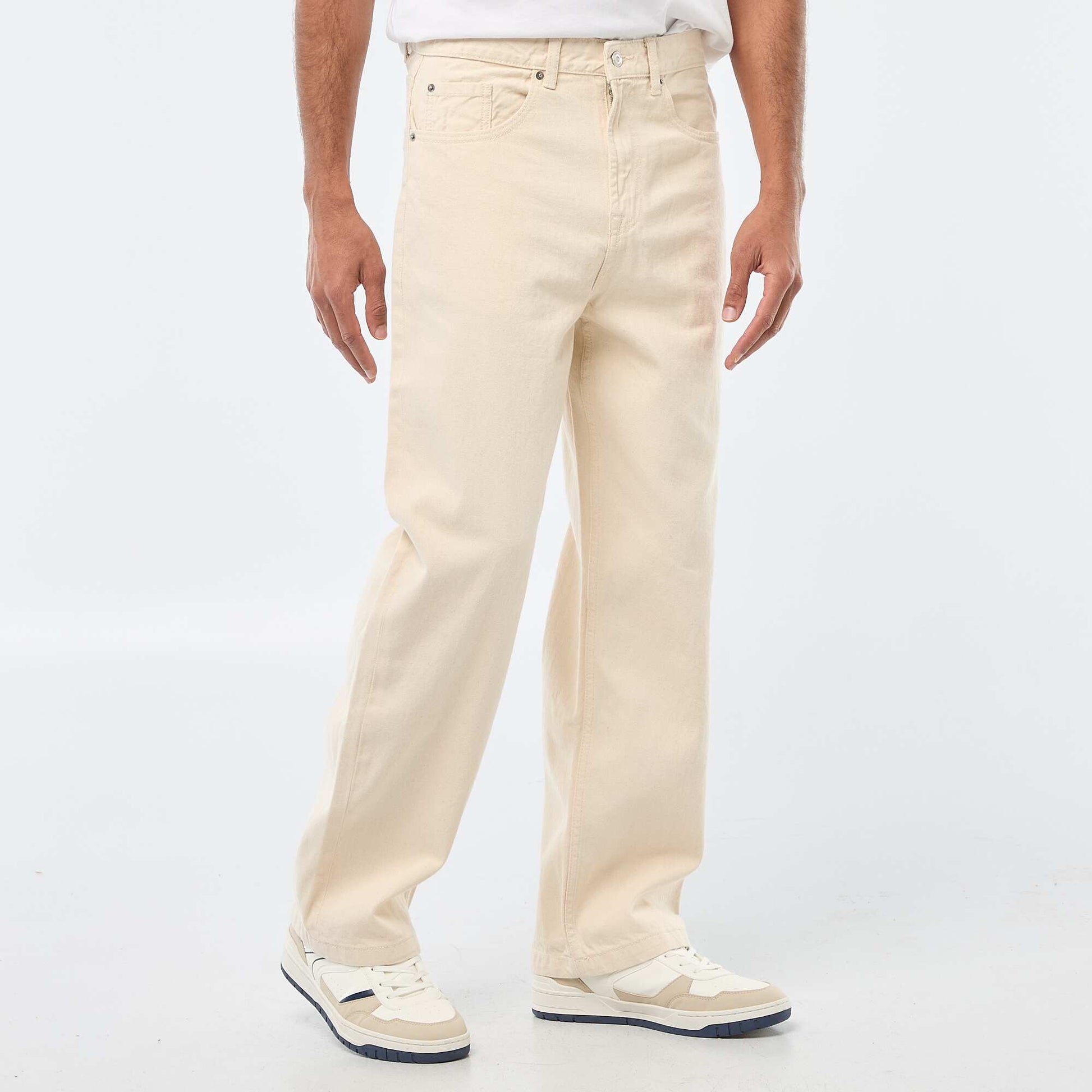 Jean droit / regular fit à 5 poches BLANC