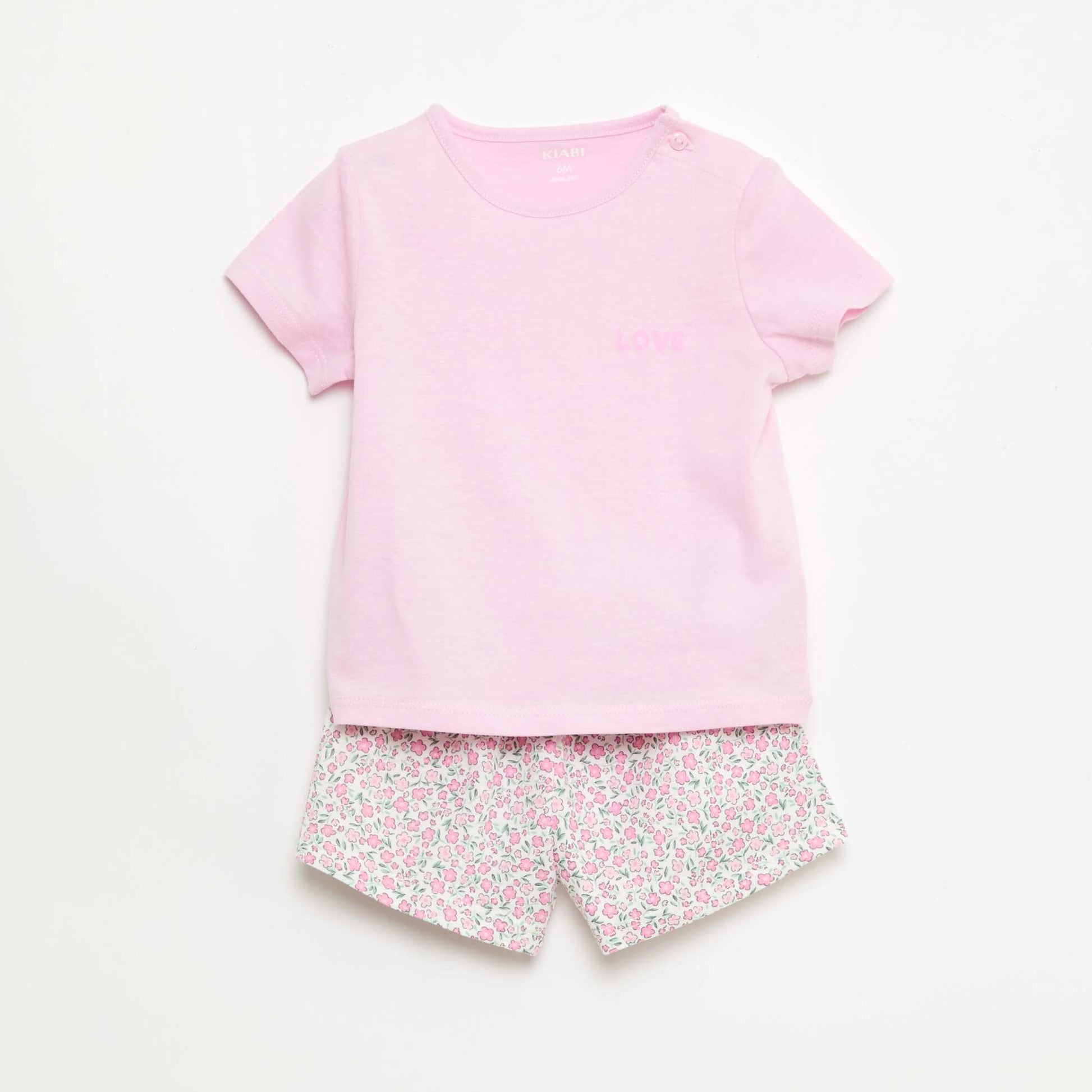 Ensemble T-shirt + short ROSE