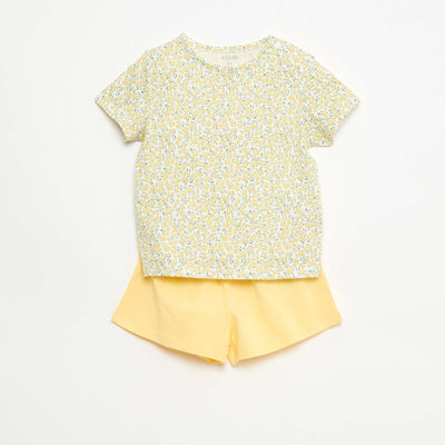 Ensemble T-shirt + short BLANC
