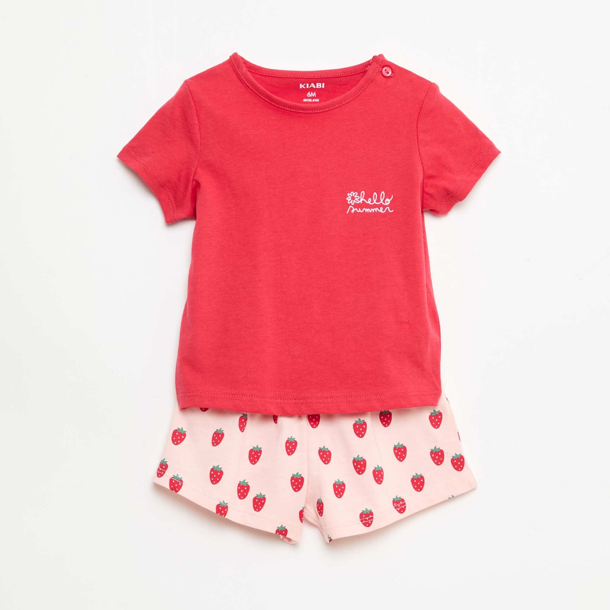 Ensemble T-shirt + short ROUGE
