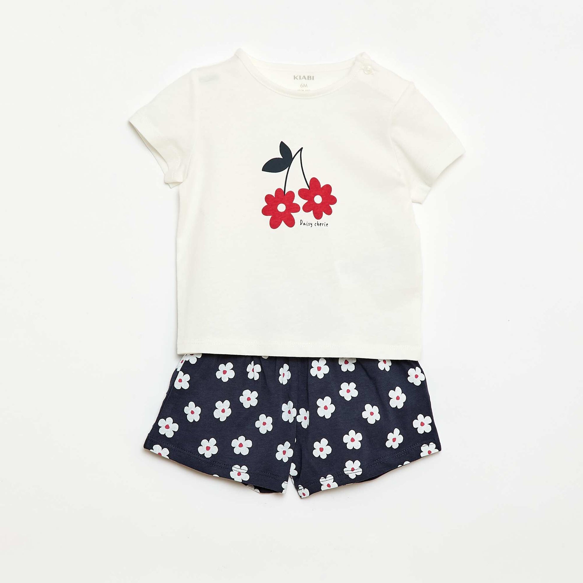 Ensemble T-shirt + short BLANC