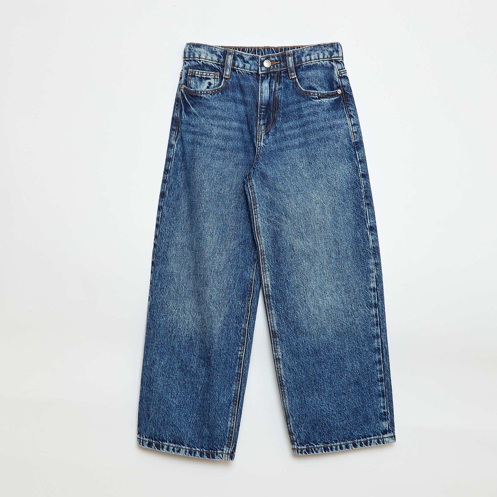 Jean baggy uni 5 poches BLEU