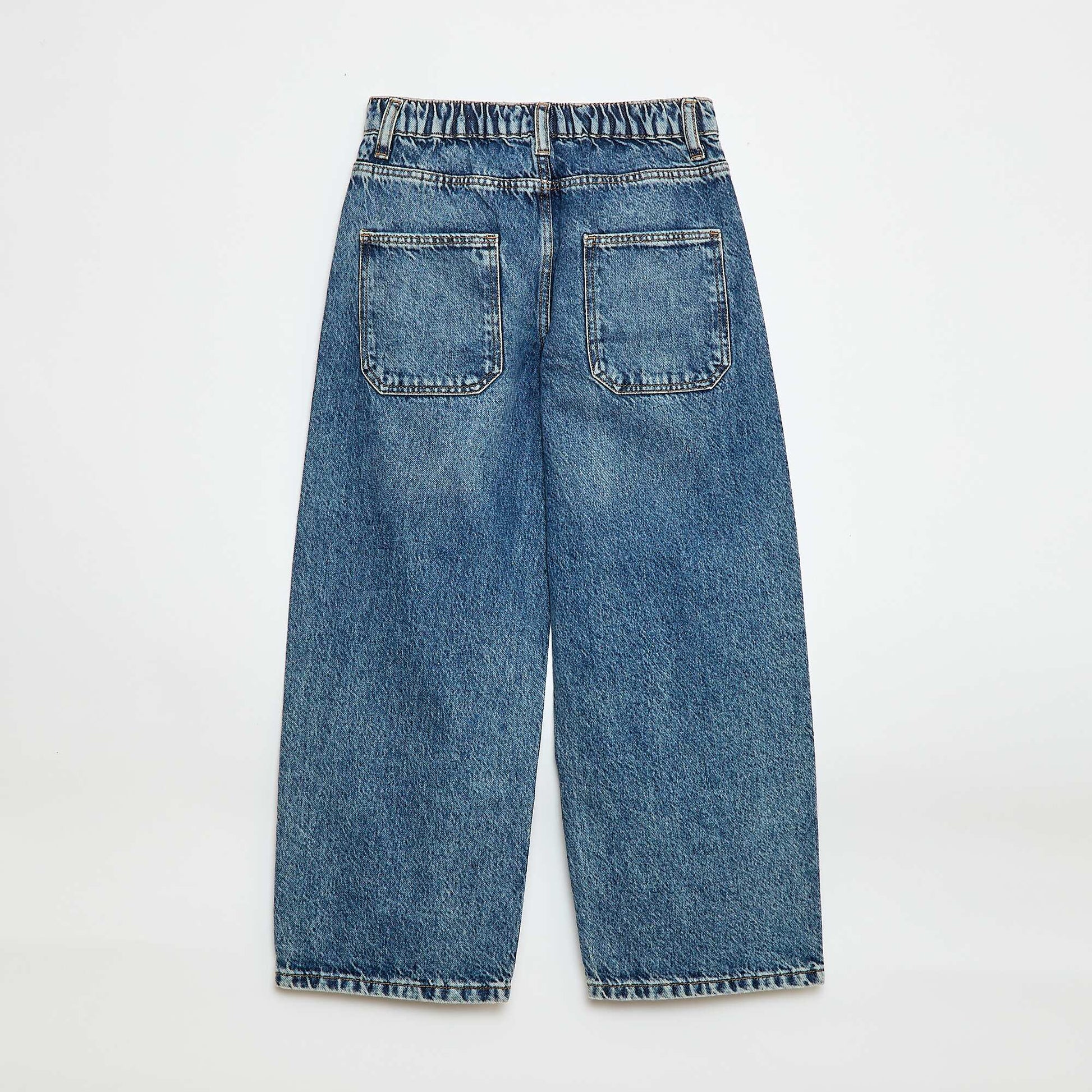 Jean baggy uni 5 poches BLEU
