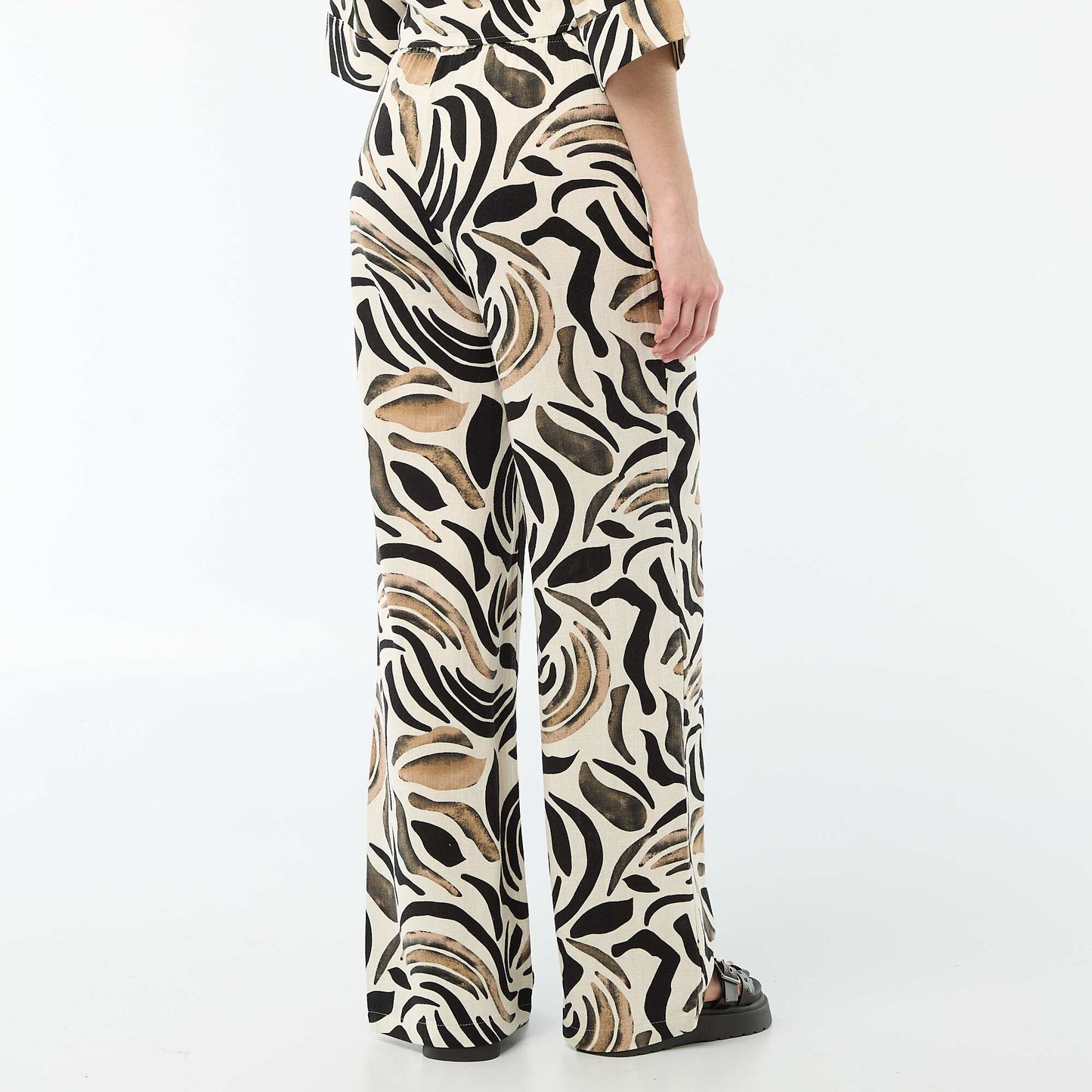 Pantalon en lin avec 2 poches NOIR
