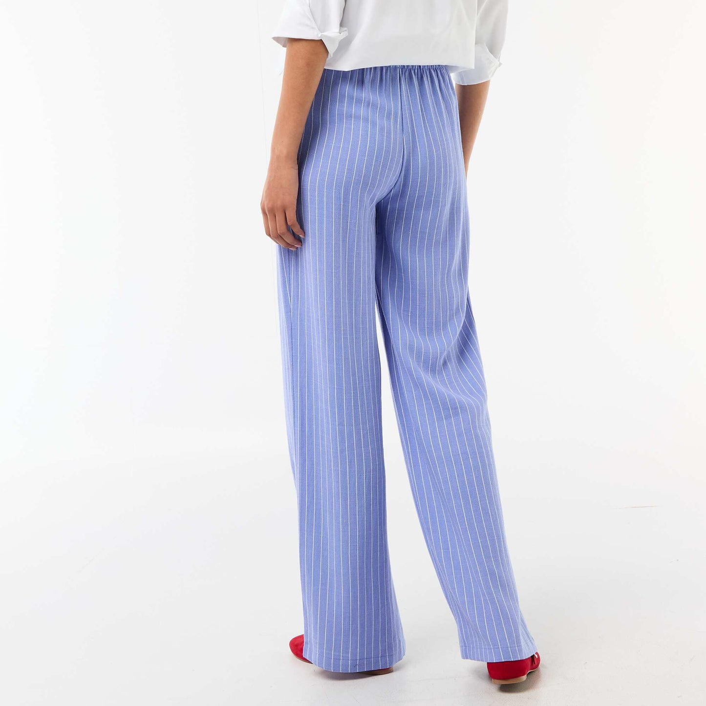 Pantalon en lin avec 2 poches BLEU