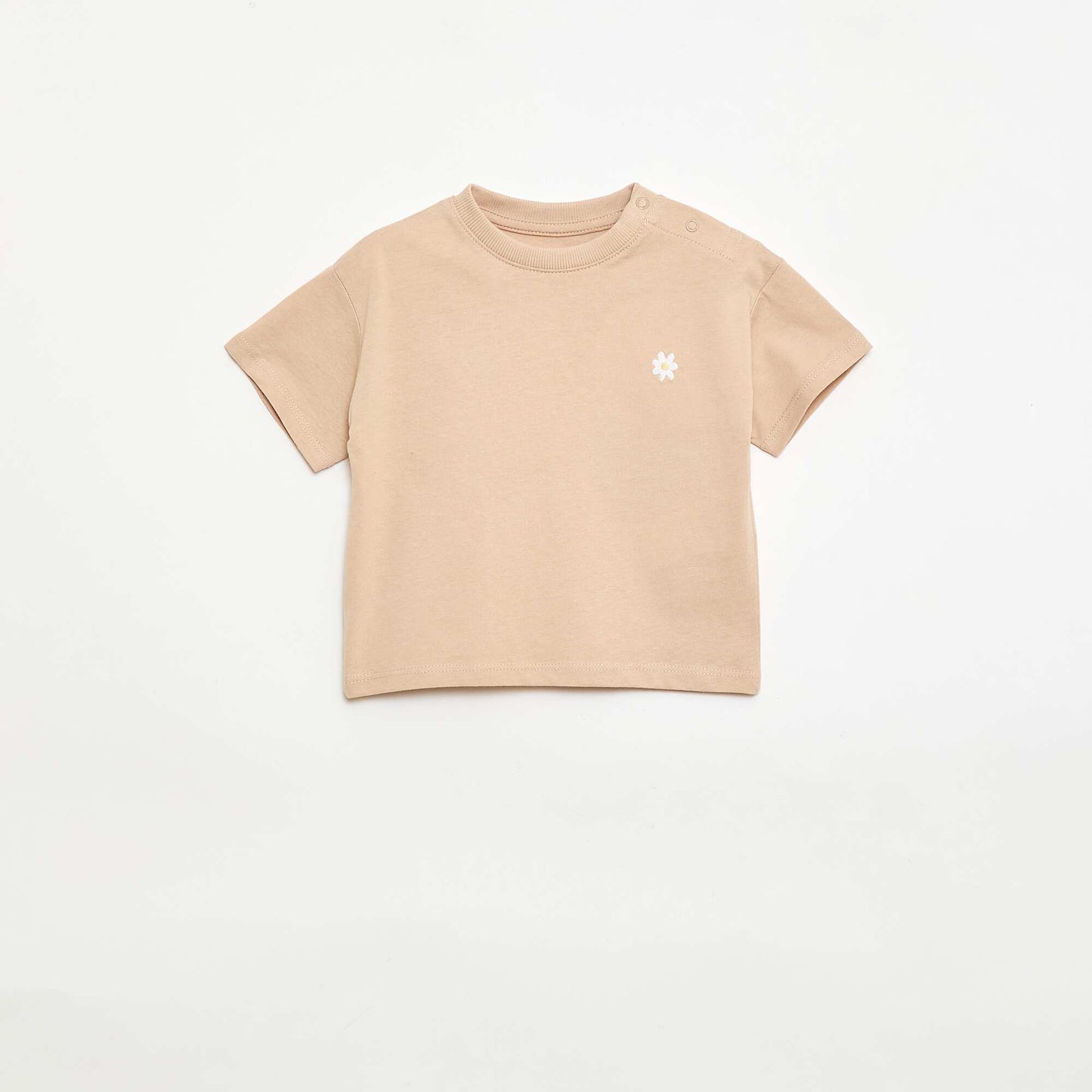 Lot de 2 T-shirts avec détail poitrine BEIGE