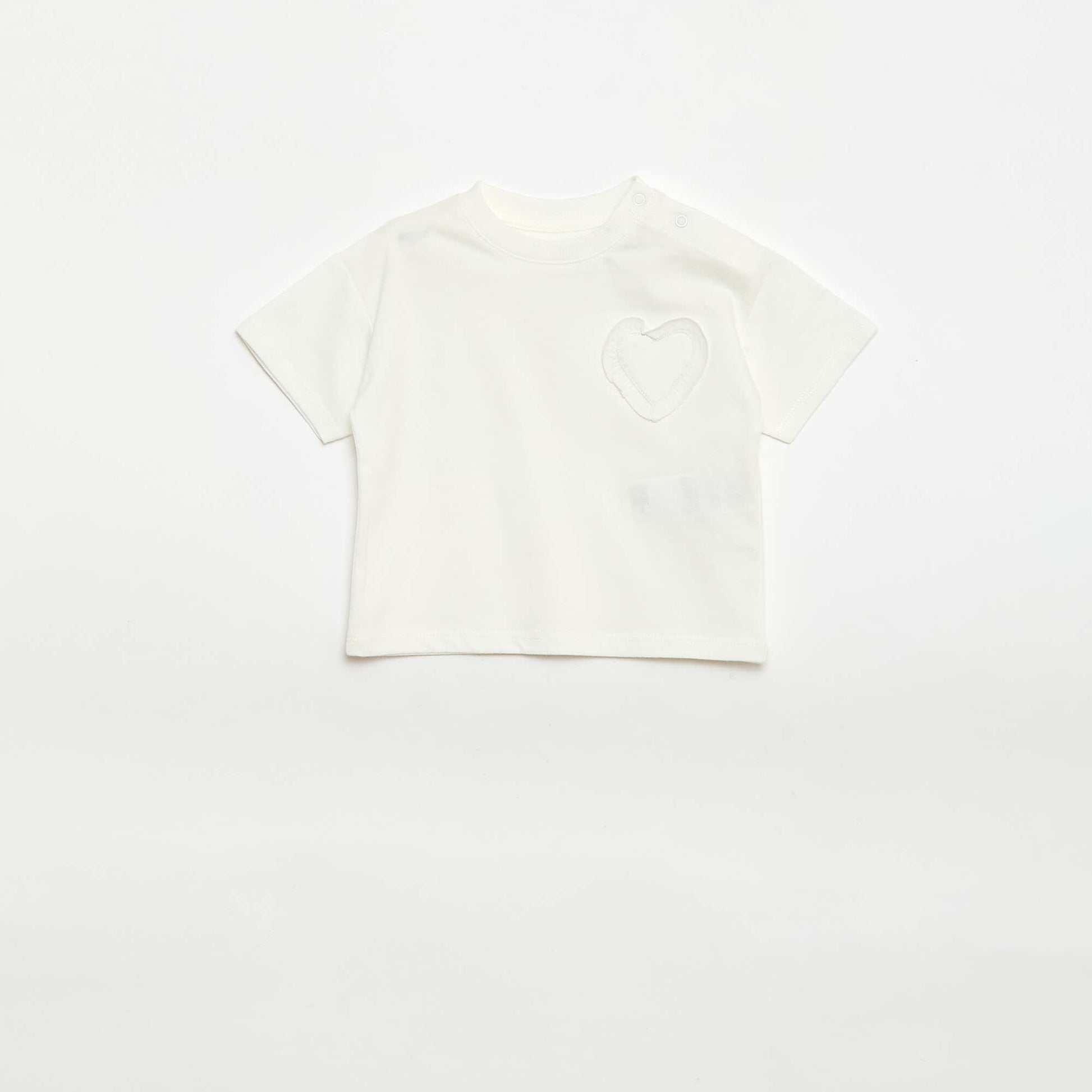 Lot de 2 T-shirts avec détail poitrine BEIGE