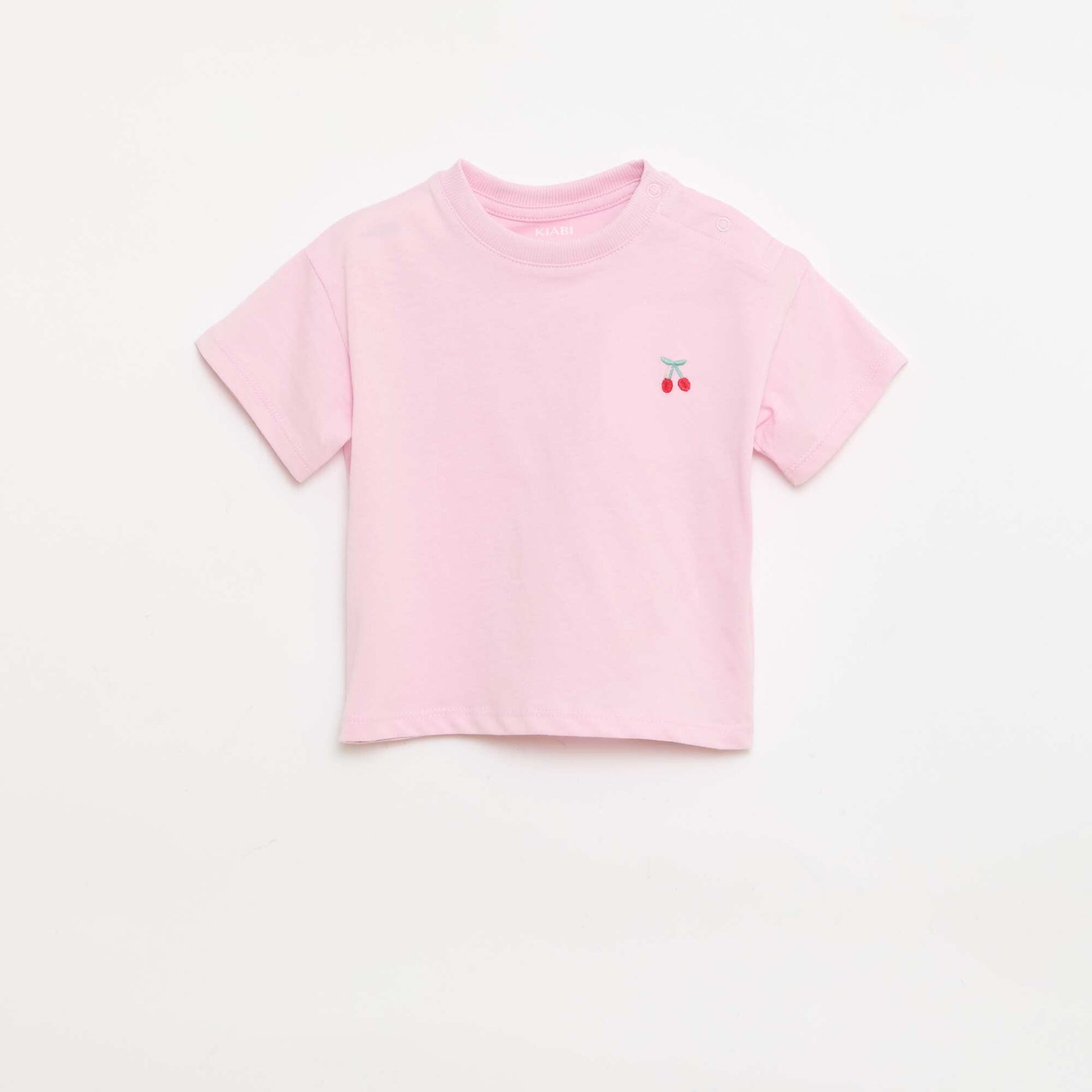 Lot de 2 T-shirts avec détail poitrine ROSE