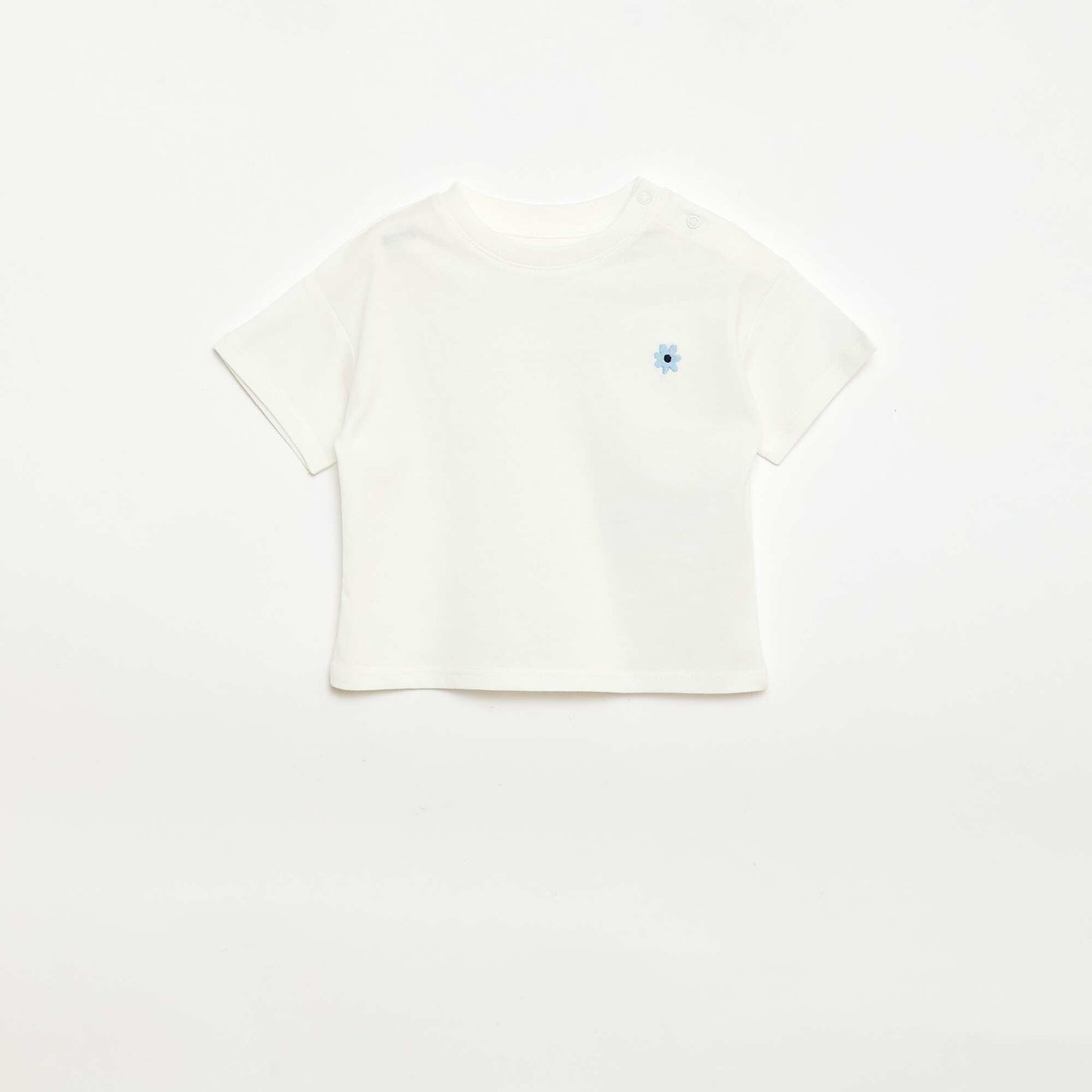 Lot de 2 T-shirts avec détail poitrine BLANC