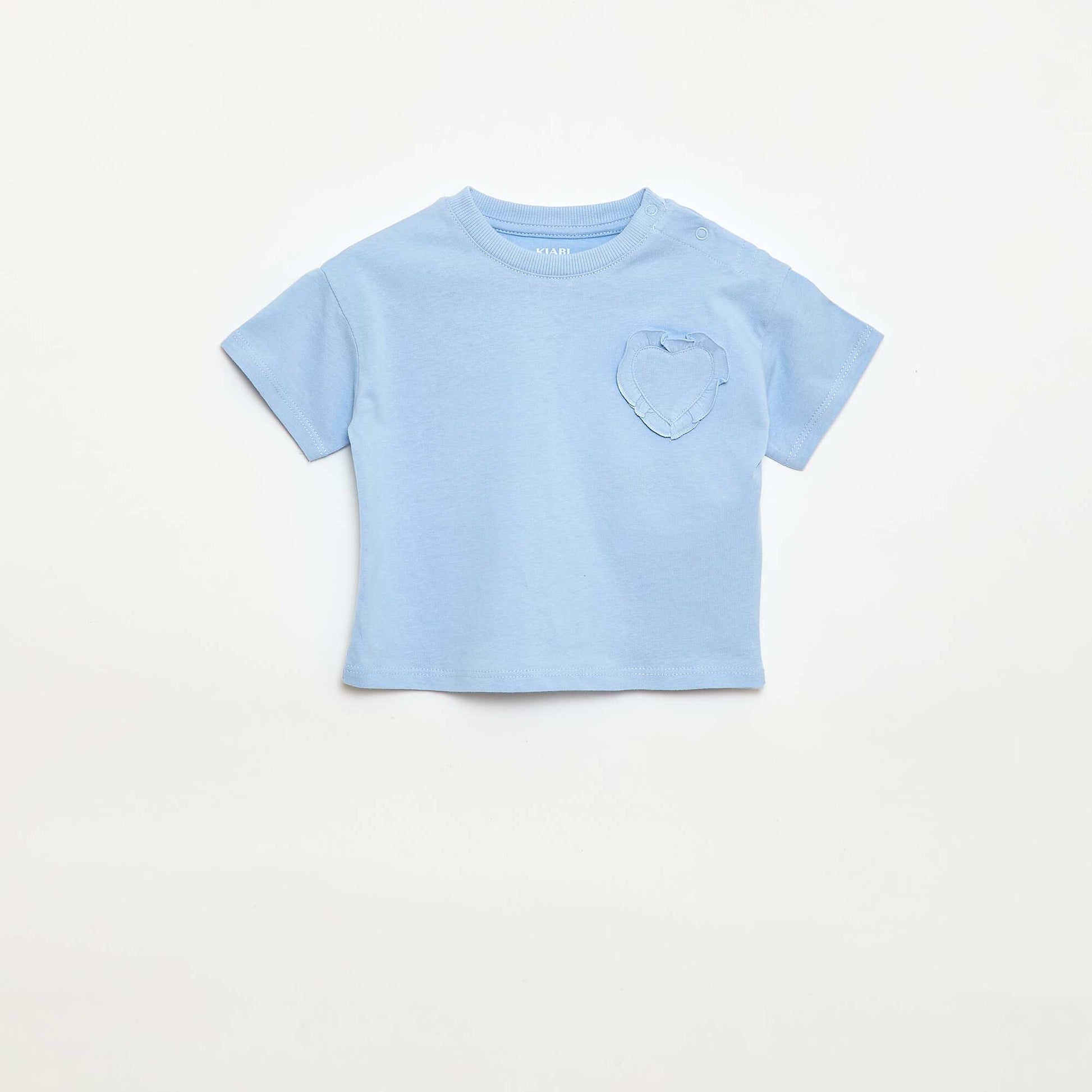 Lot de 2 T-shirts avec détail poitrine BLANC