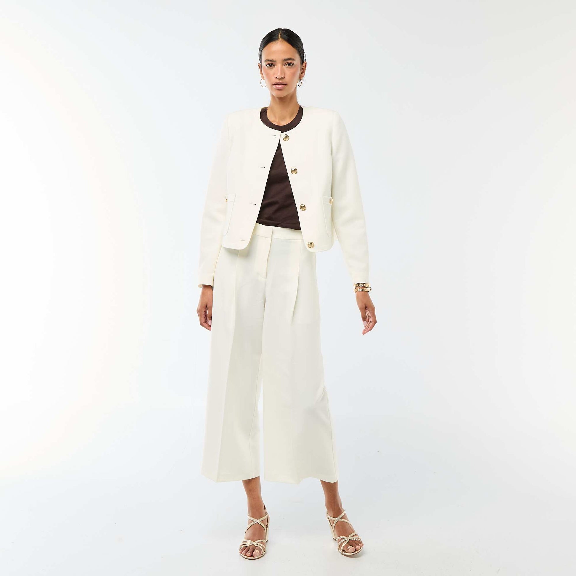 Pantalon large de cérémonie BLANC