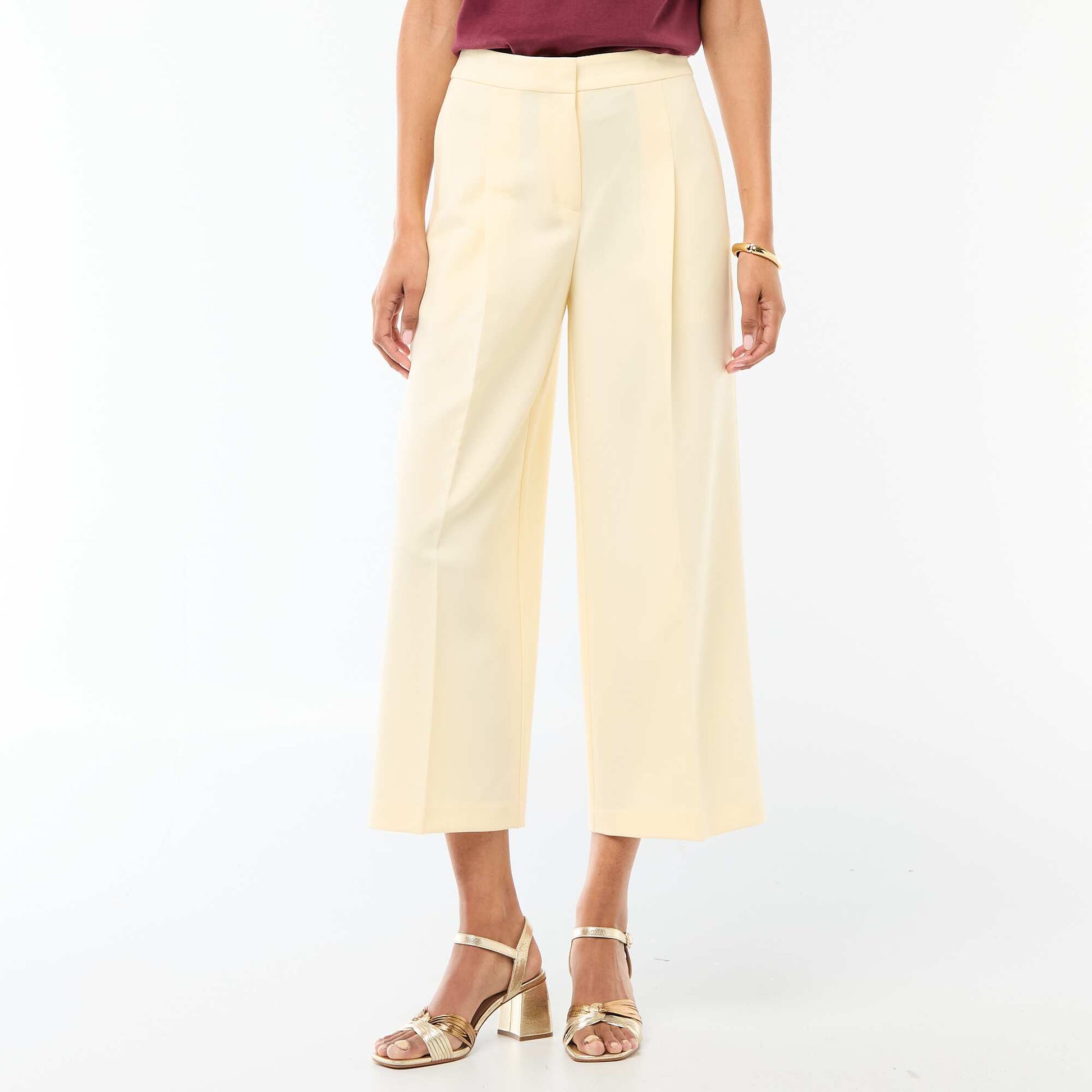 Pantalon large de cérémonie BEIGE