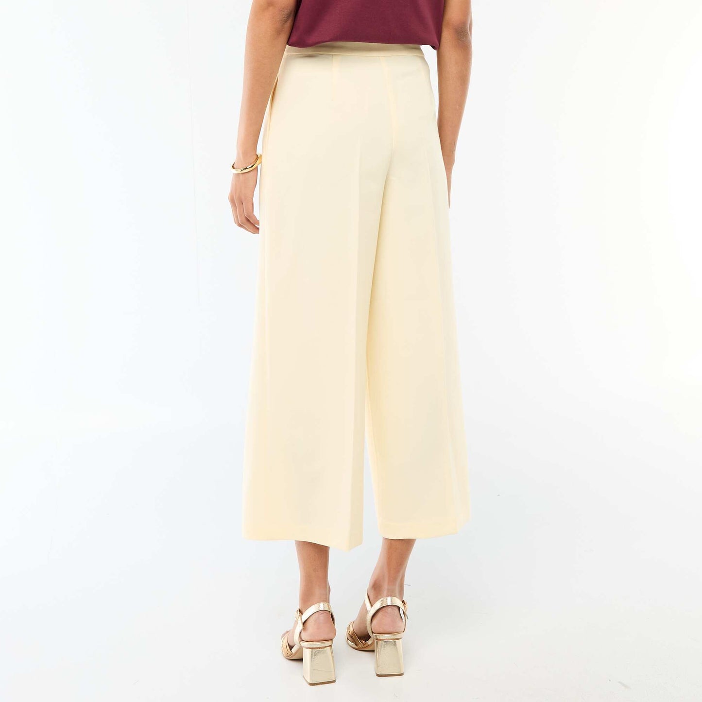 Pantalon large de cérémonie BEIGE