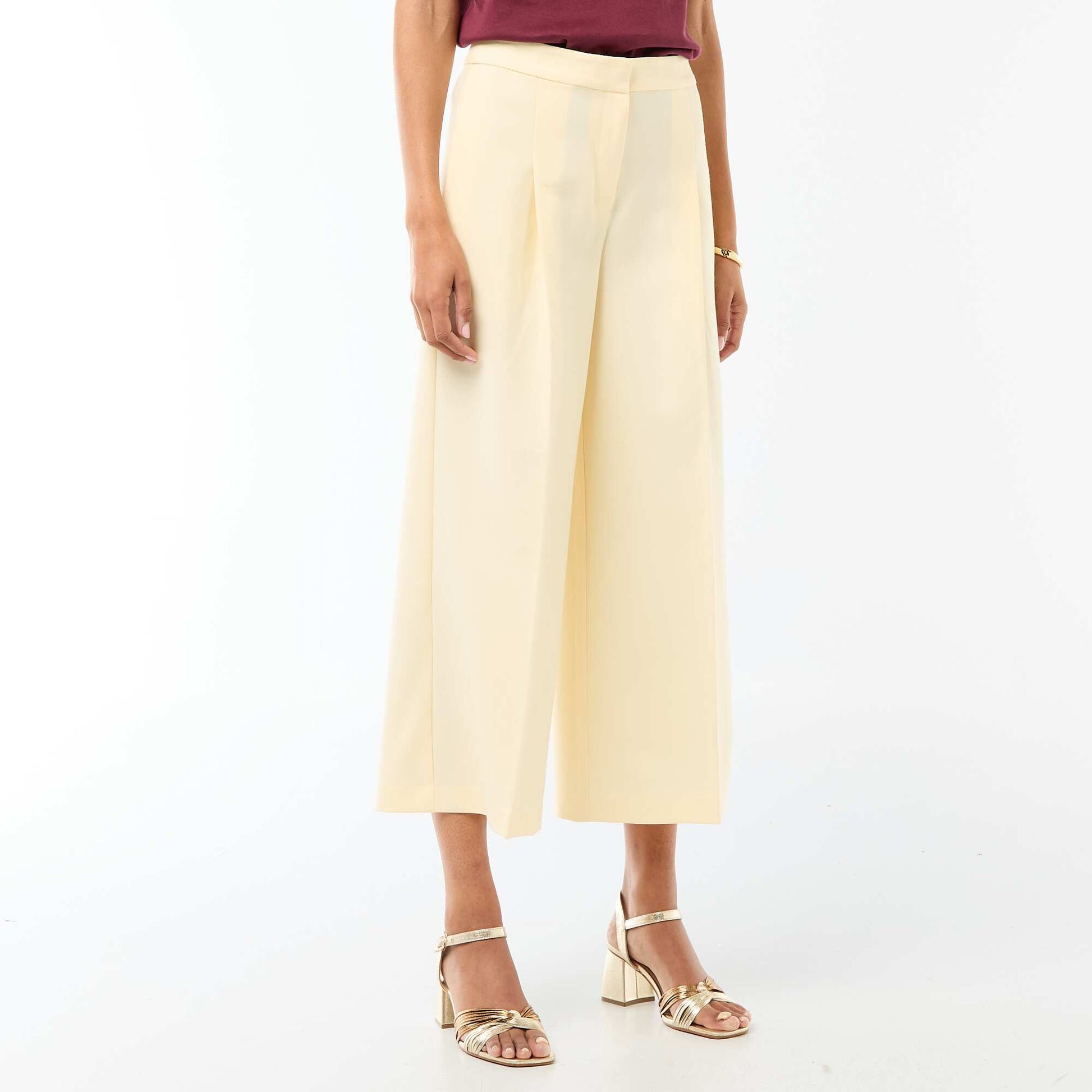 Pantalon large de cérémonie BEIGE