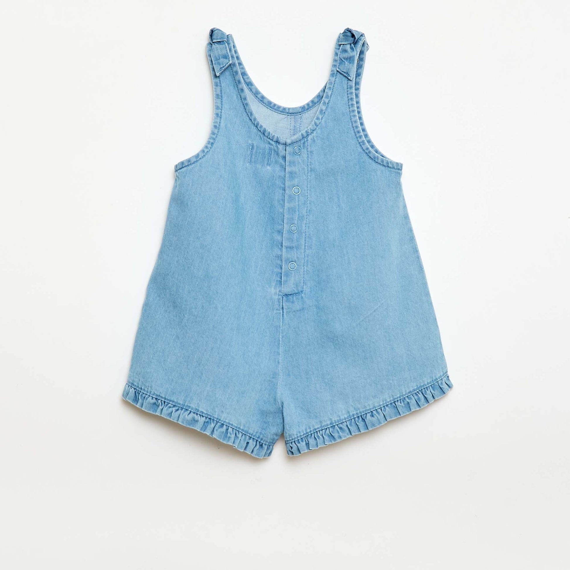 Combinaison courte en denim BLEU