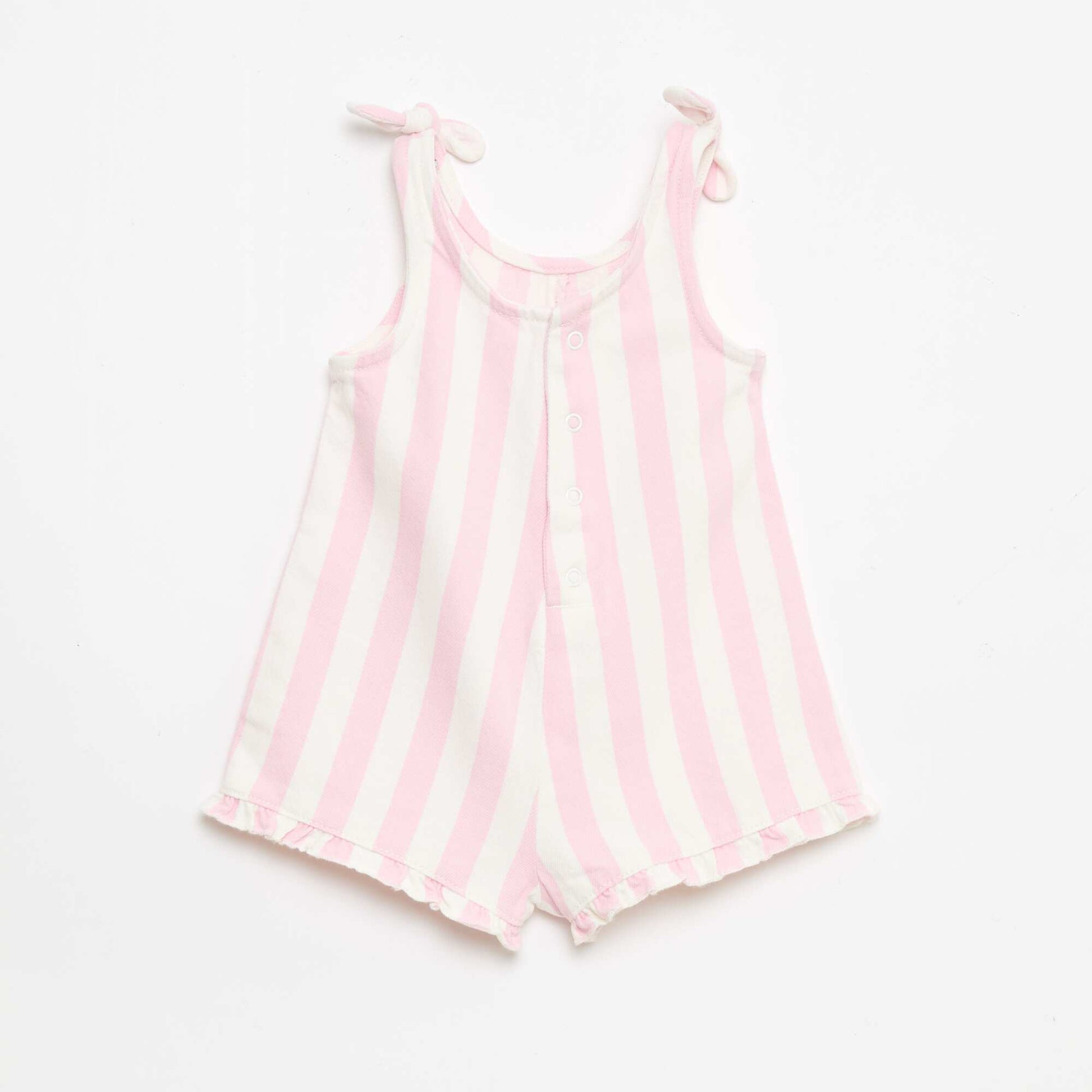Combinaison short en twill à bretelles ROSE