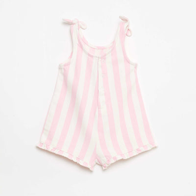 Combinaison short en twill à bretelles ROSE