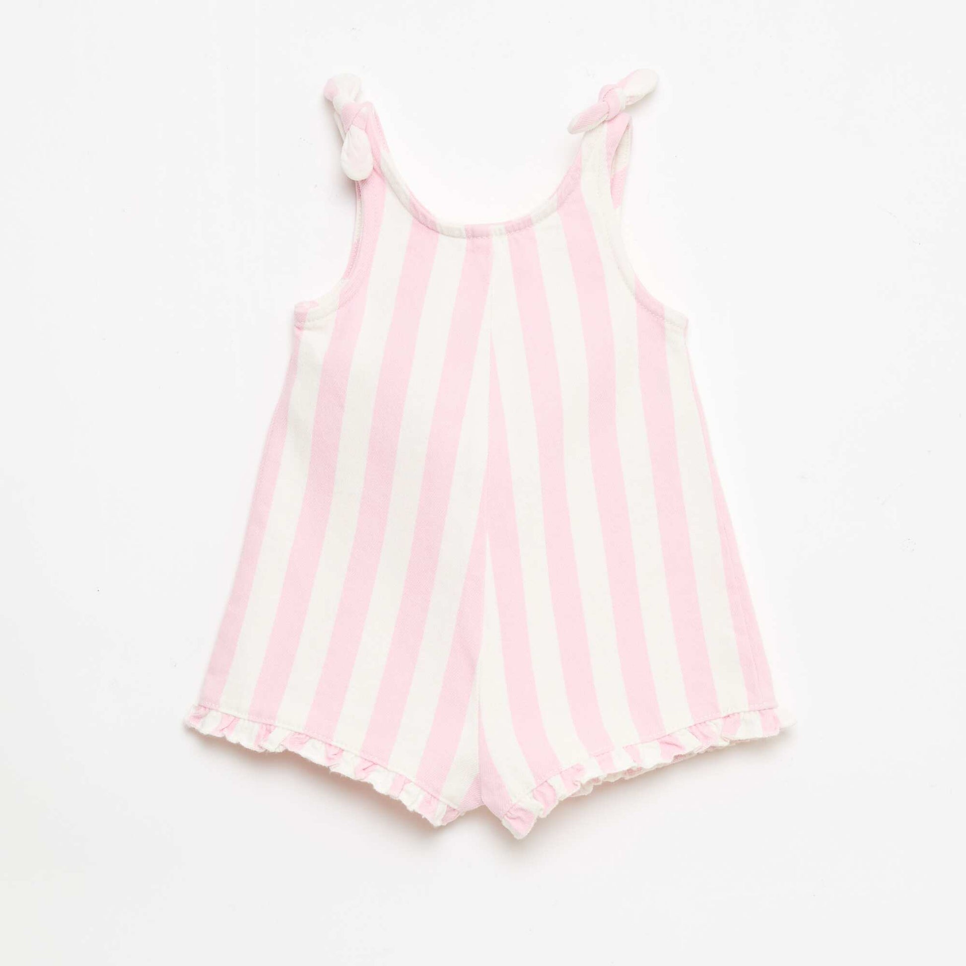 Combinaison short en twill à bretelles ROSE