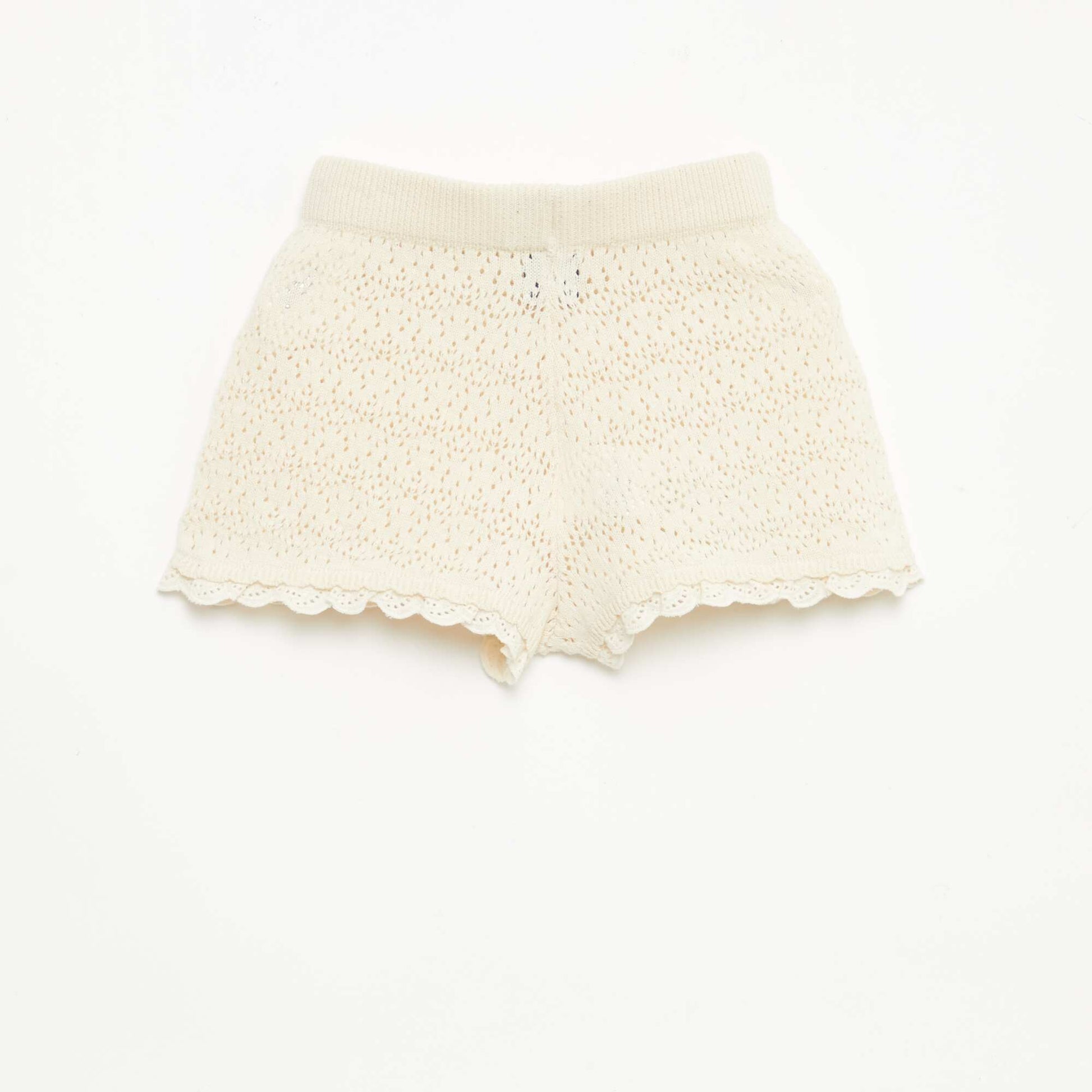 Short en tricot BLANC