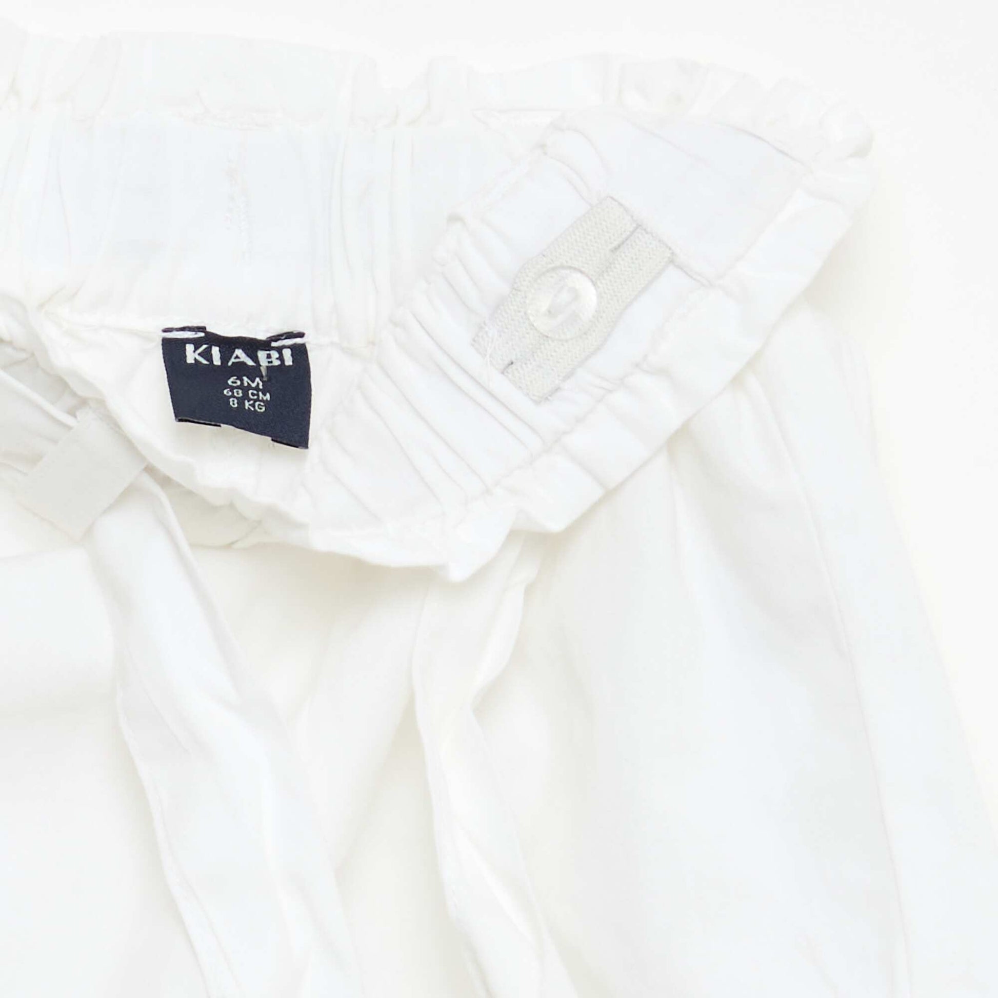 Short en popeline avec ceinture à nouer BLANC
