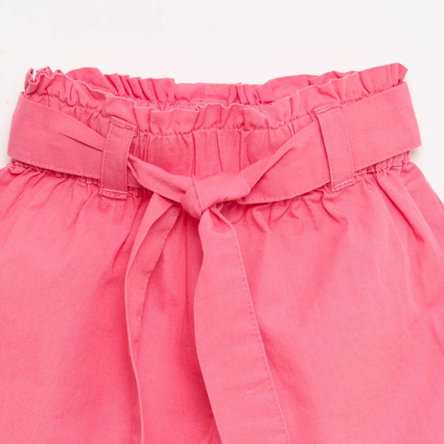 Short en popeline avec ceinture à nouer ROSE