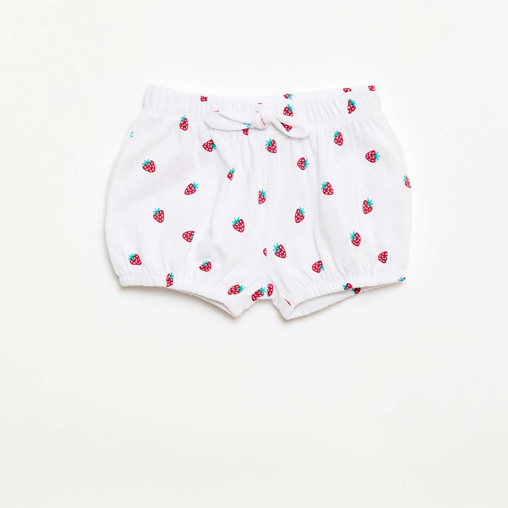 Lot de 2 shorts avec nœuds fantaisie BLANC