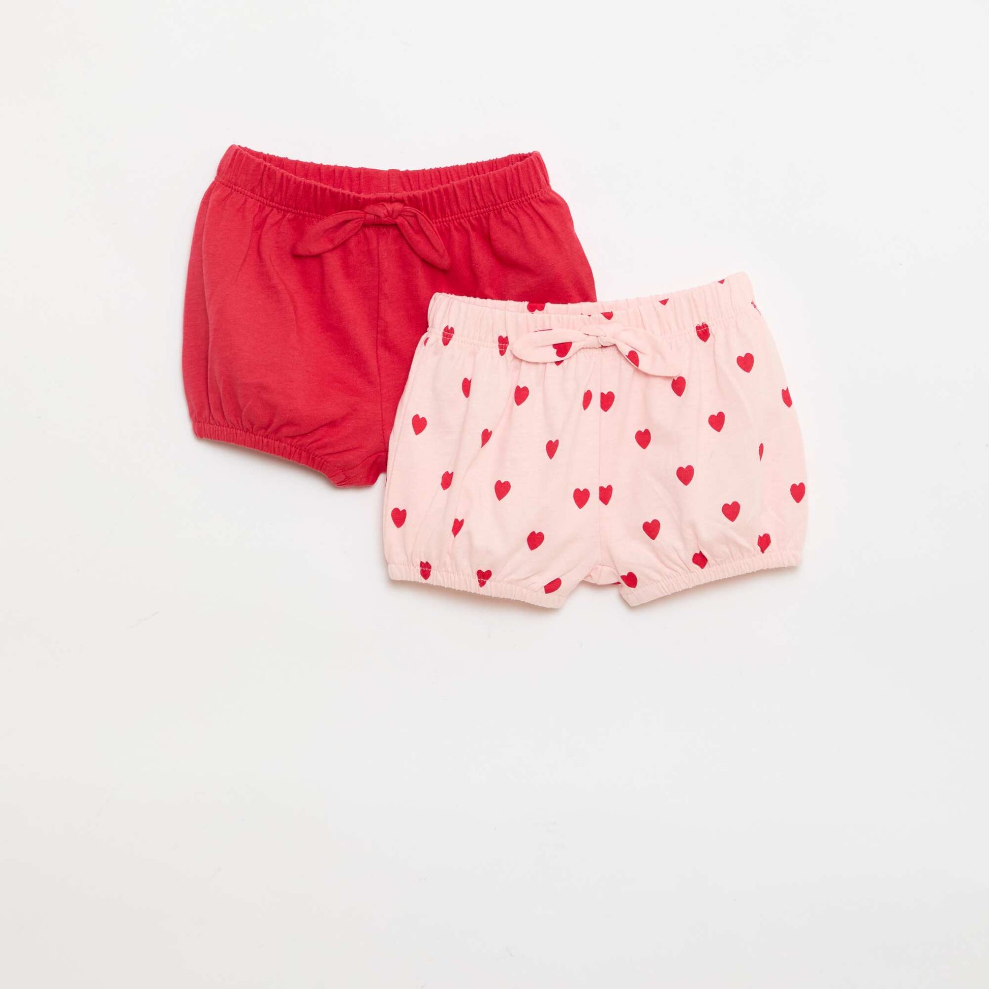 Lot de 2 shorts avec nœuds fantaisie ROSE