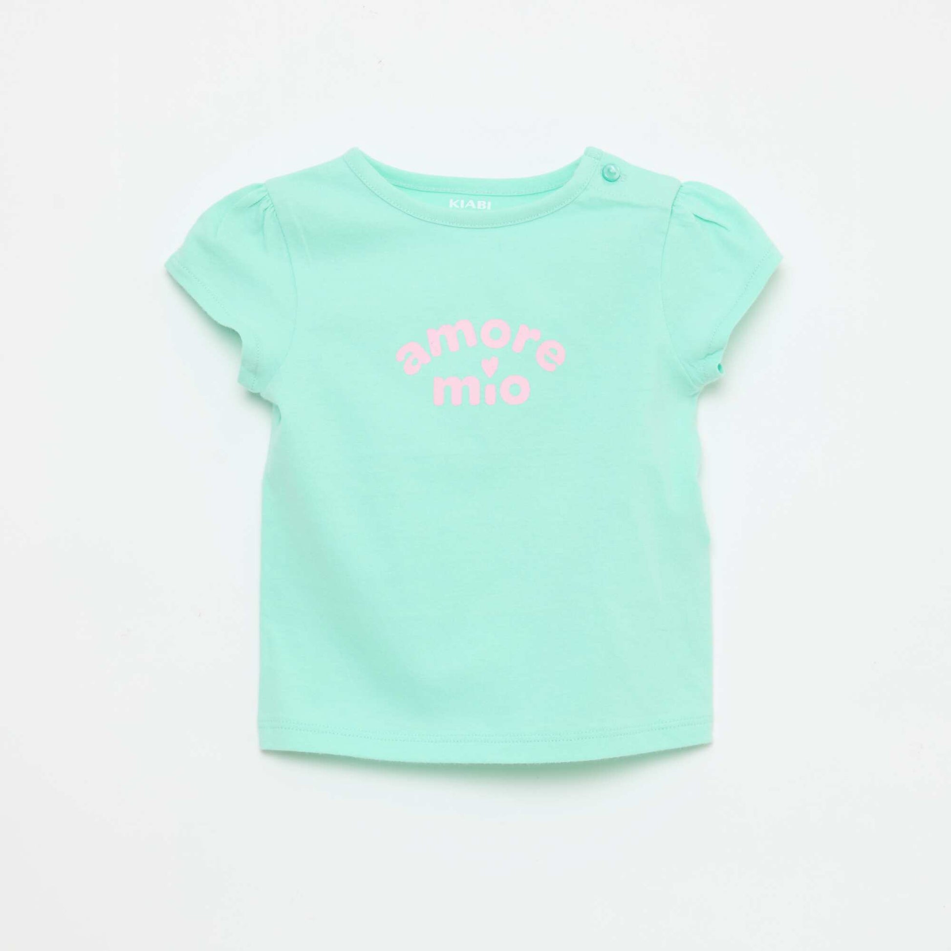 T-shirt en jersey à manches courtes BLEU