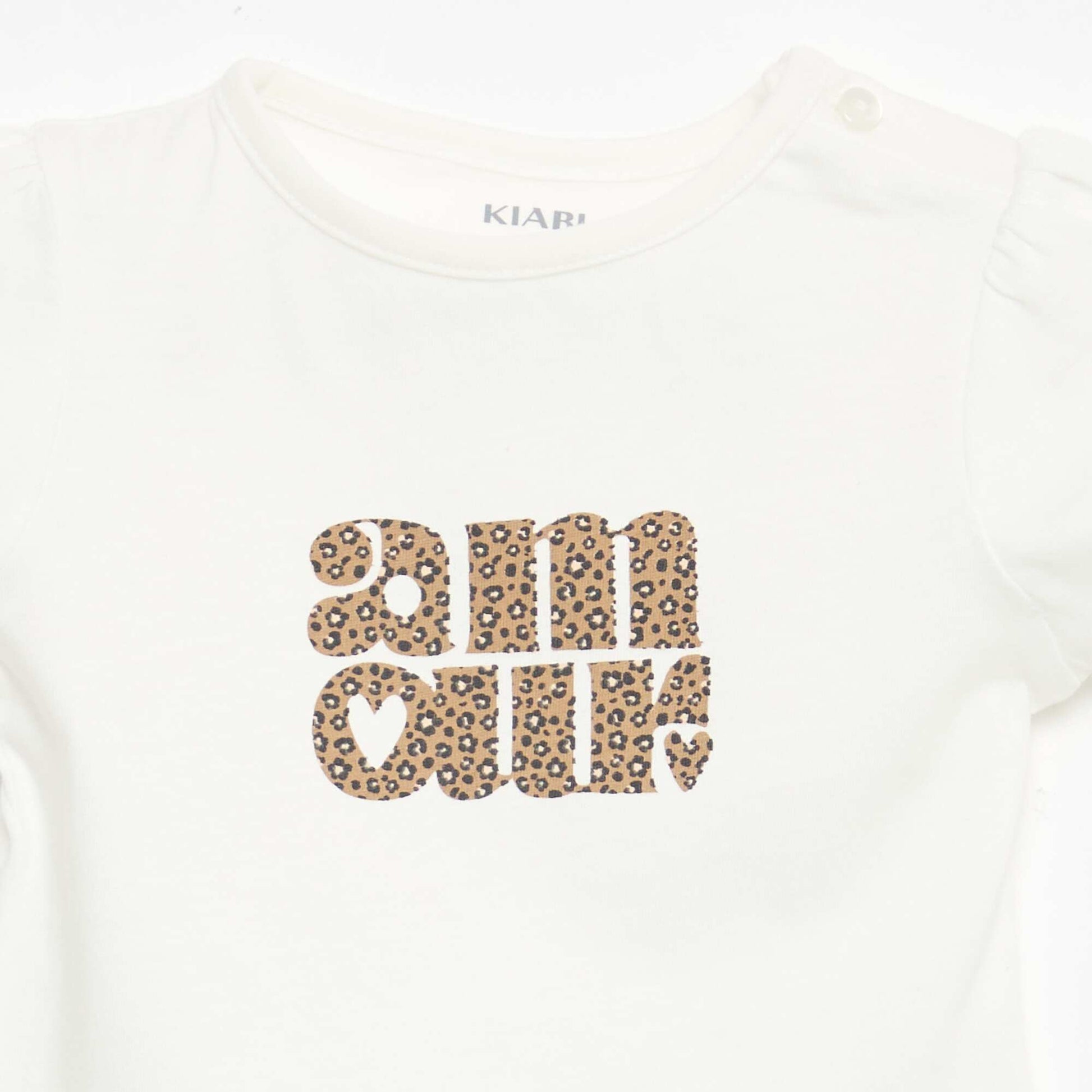 T-shirt en jersey avec manches courtes BLANC