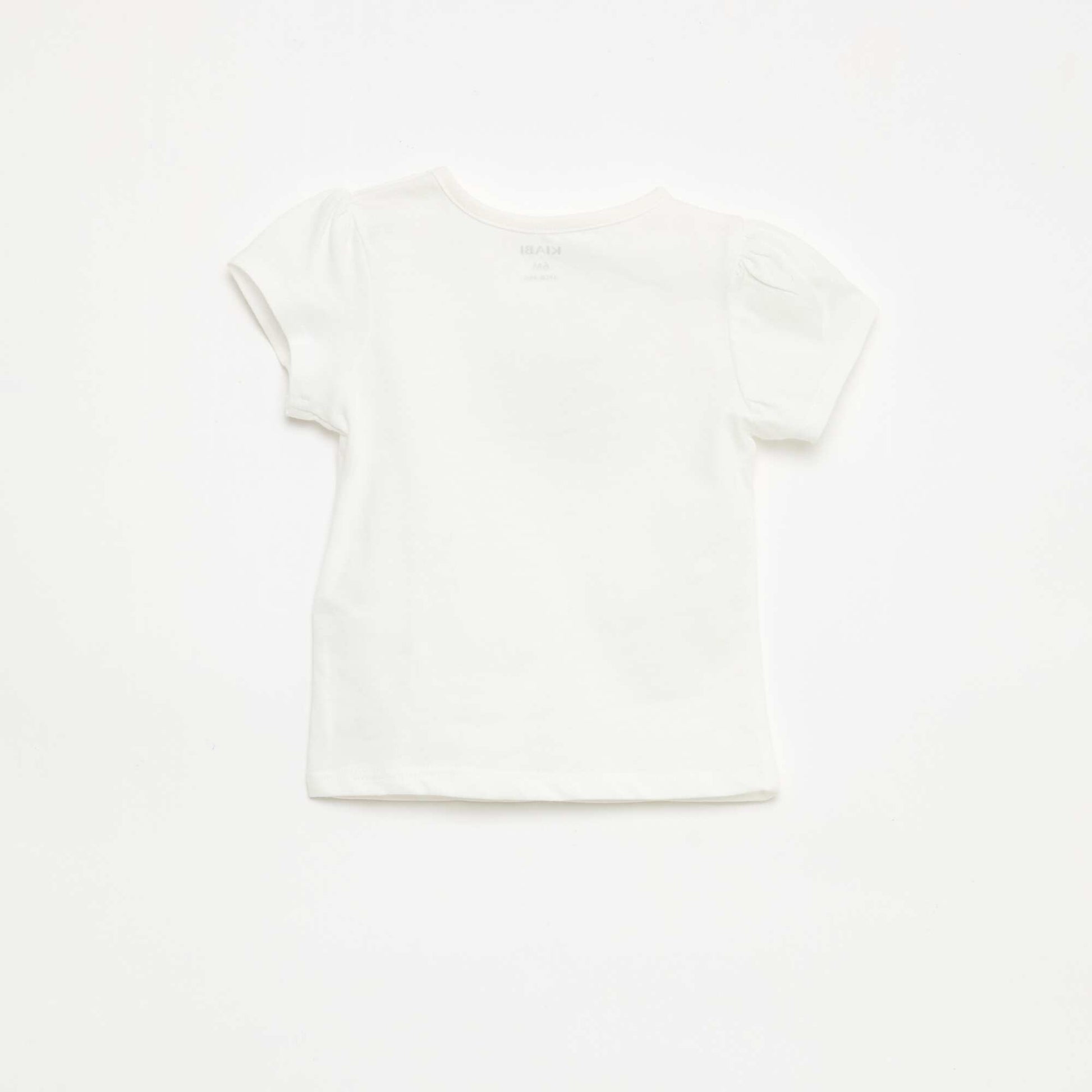 T-shirt en jersey avec manches courtes BLANC