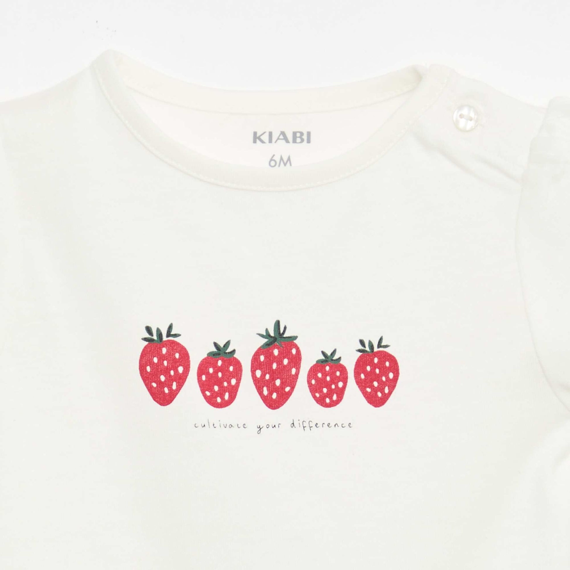 T-shirt en jersey avec manches courtes BLANC