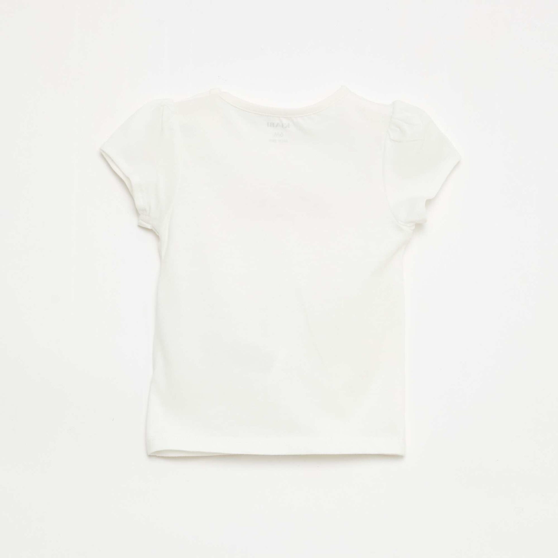T-shirt en jersey avec manches courtes BLANC