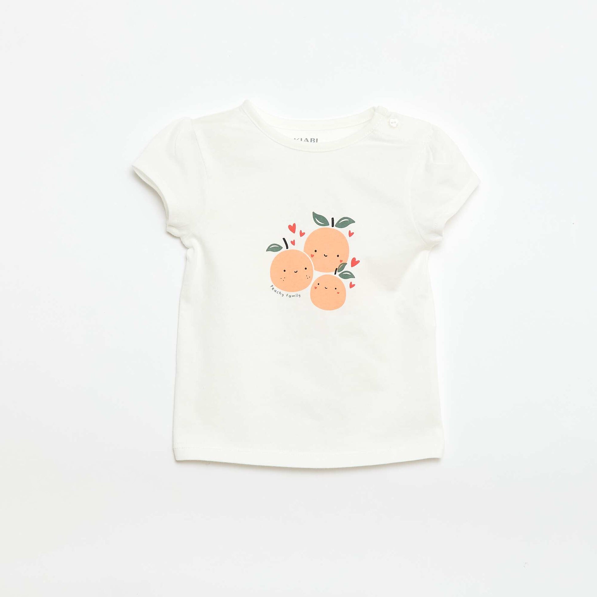 T-shirt en jersey avec manches courtes BLANC