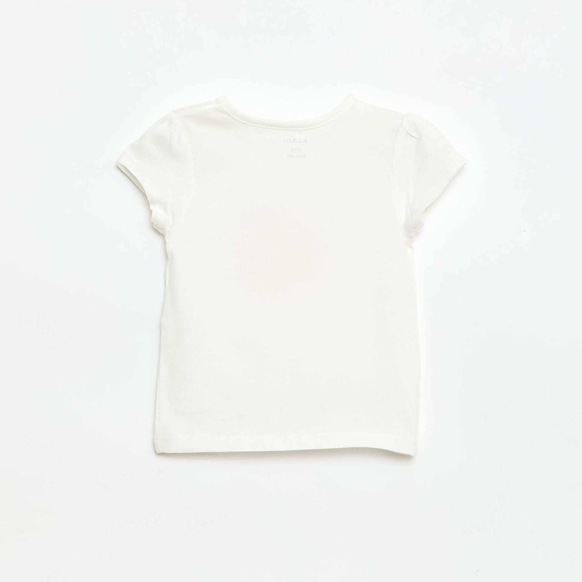T-shirt en jersey avec manches courtes BLANC