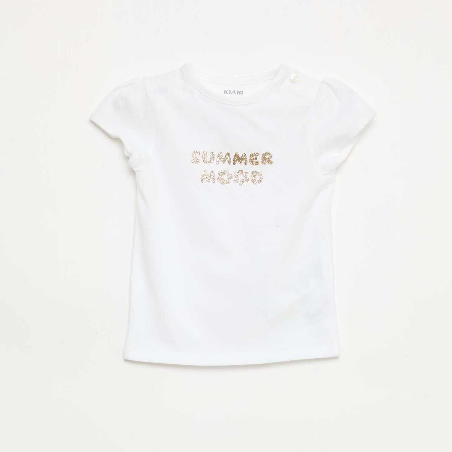 T-shirt en jersey avec manches courtes BLANC