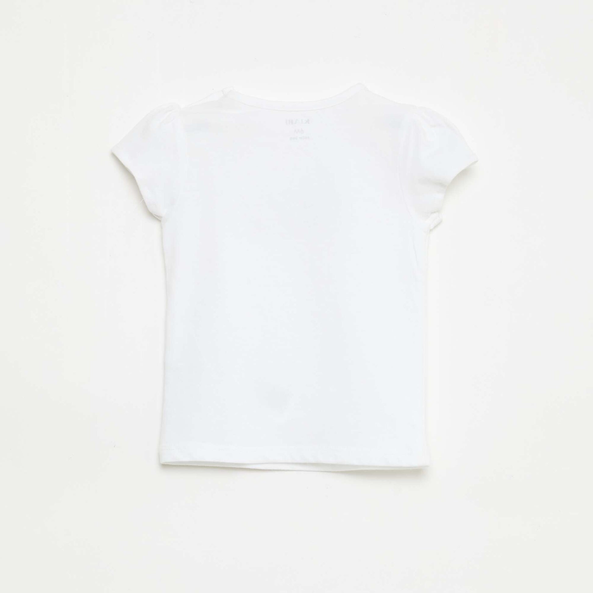 T-shirt en jersey avec manches courtes BLANC