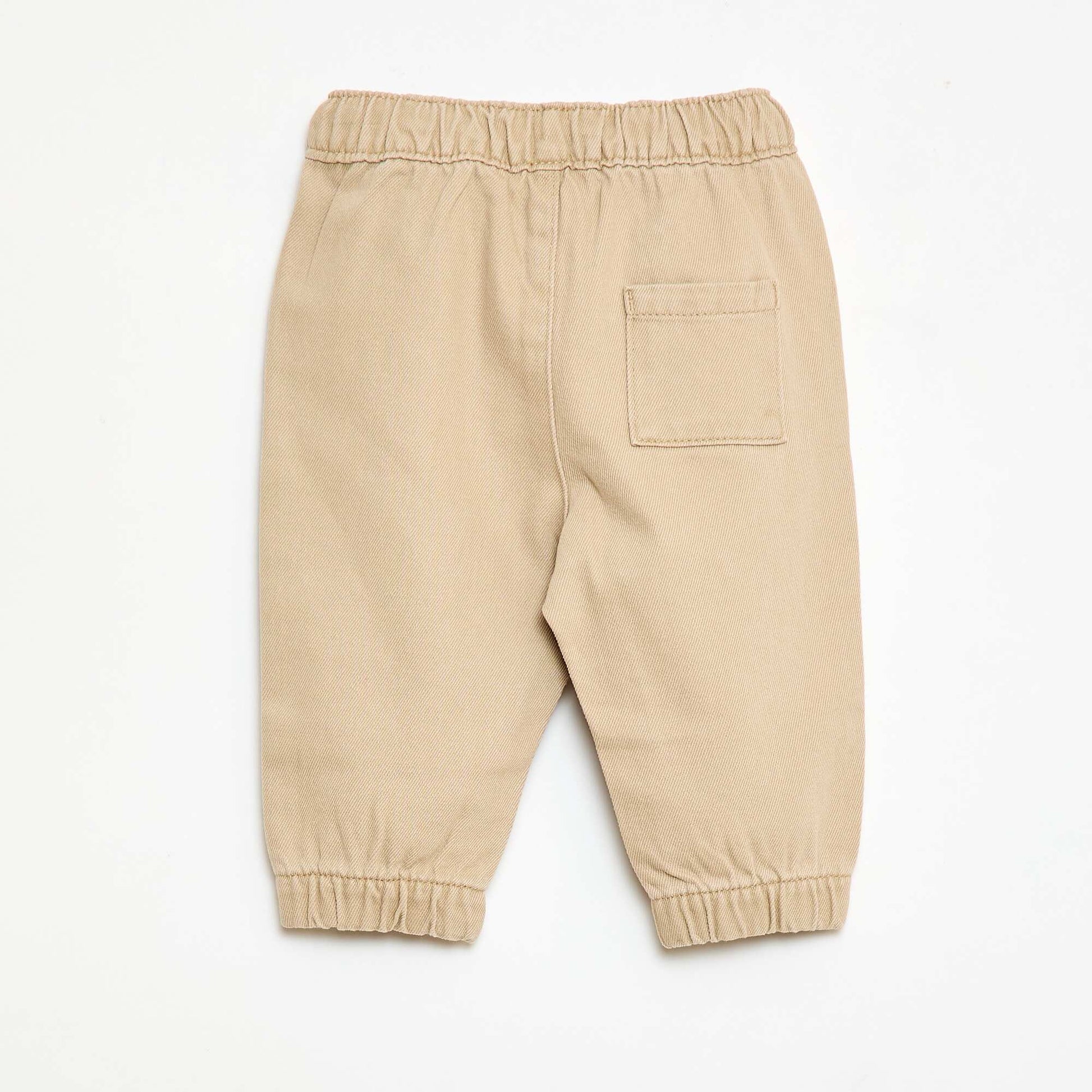 Pantalon uni coupe relax fit BEIGE