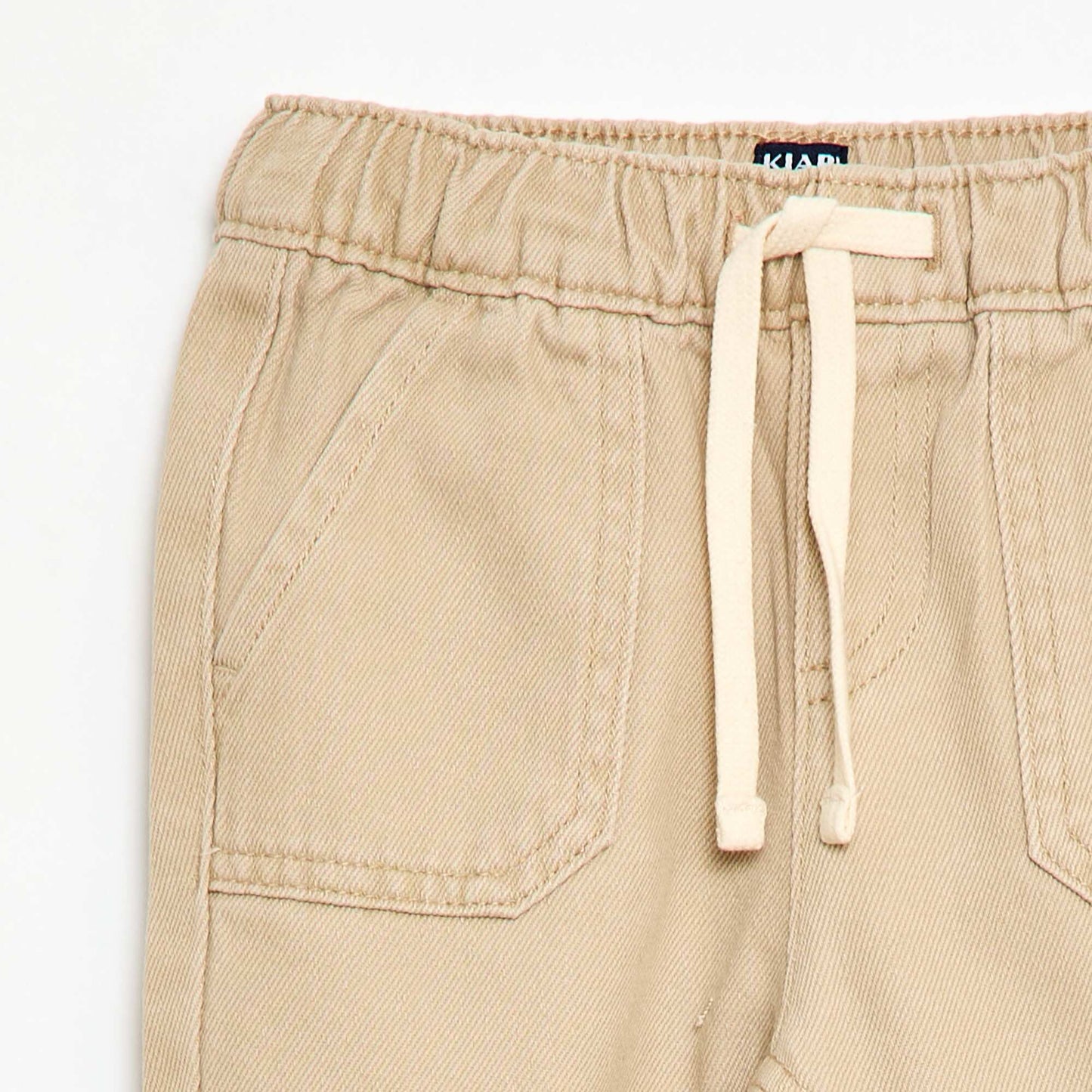 Pantalon uni coupe relax fit BEIGE