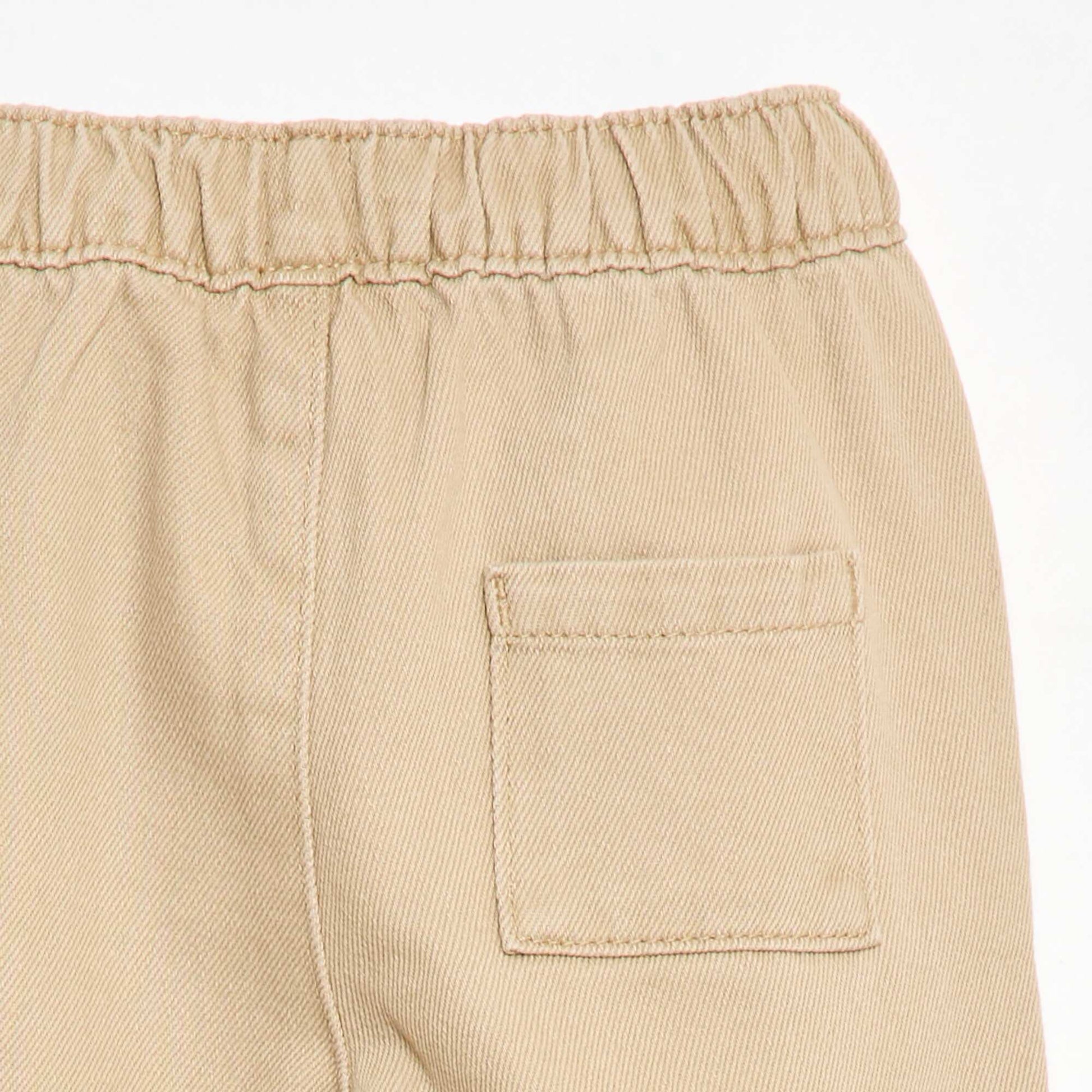 Pantalon uni coupe relax fit BEIGE