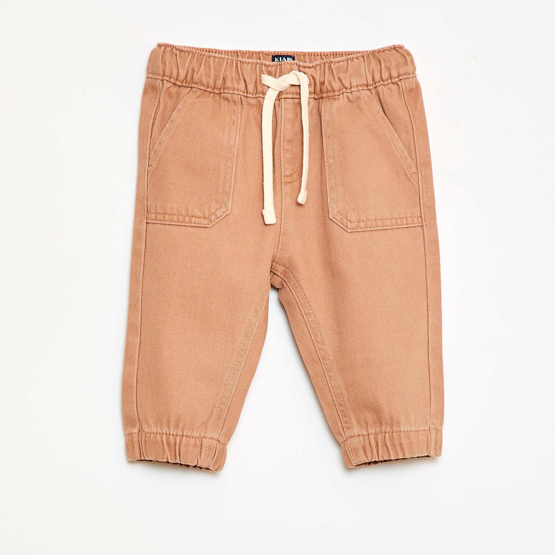 Pantalon uni coupe relax fit MARRON