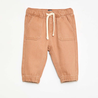 Pantalon uni coupe relax fit MARRON