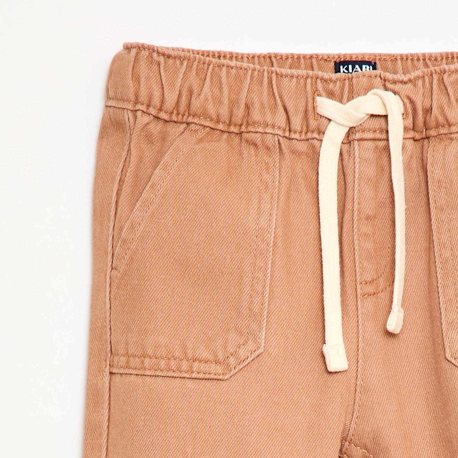 Pantalon uni coupe relax fit MARRON