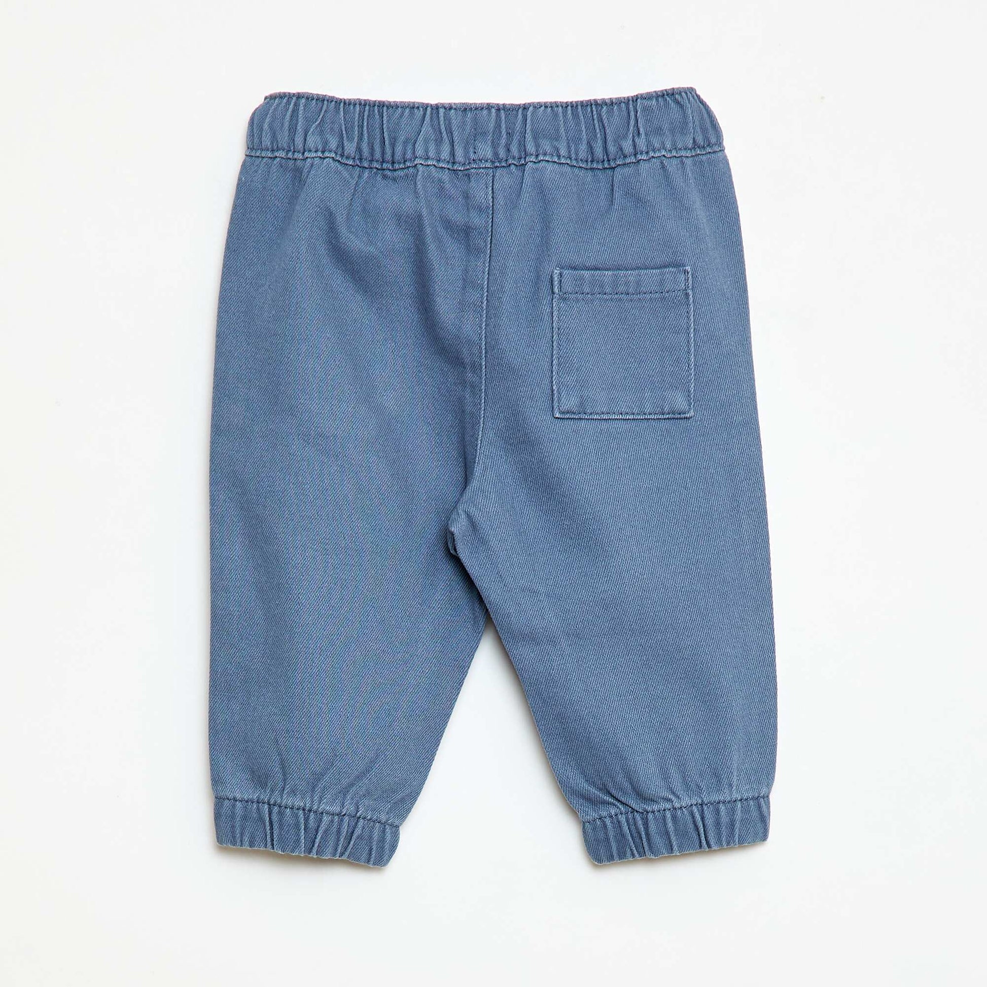 Pantalon uni coupe relax fit BLEU