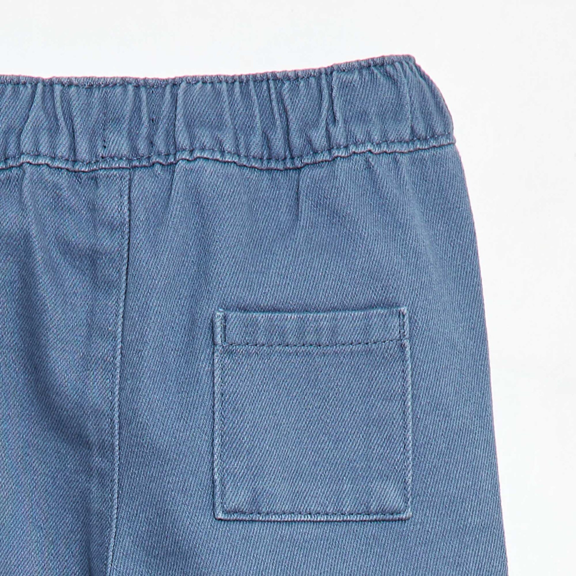 Pantalon uni coupe relax fit BLEU