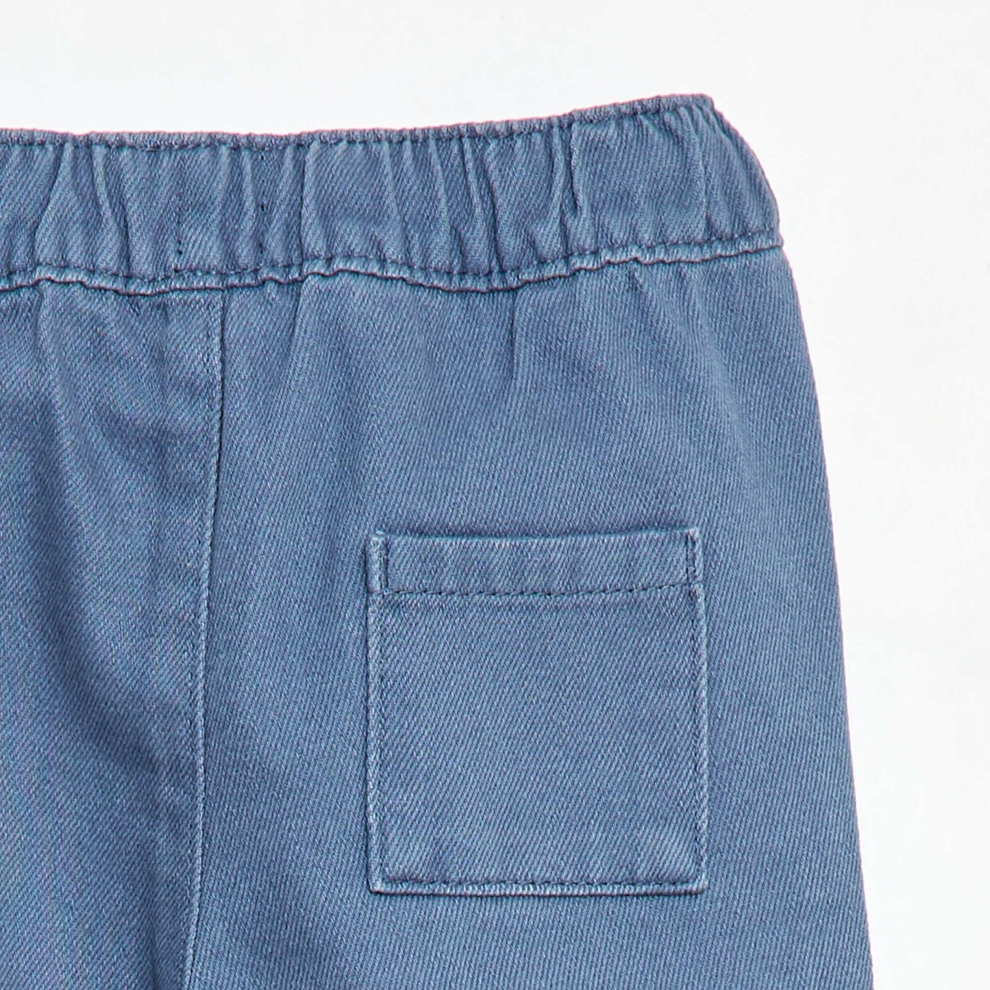Pantalon uni coupe relax fit BLEU